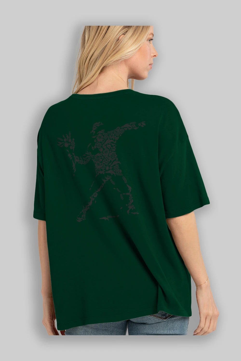 Flourish Vandalism Arka Baskılı Oversize t-shirt %100 pamuk Erkek Kadın Unisex