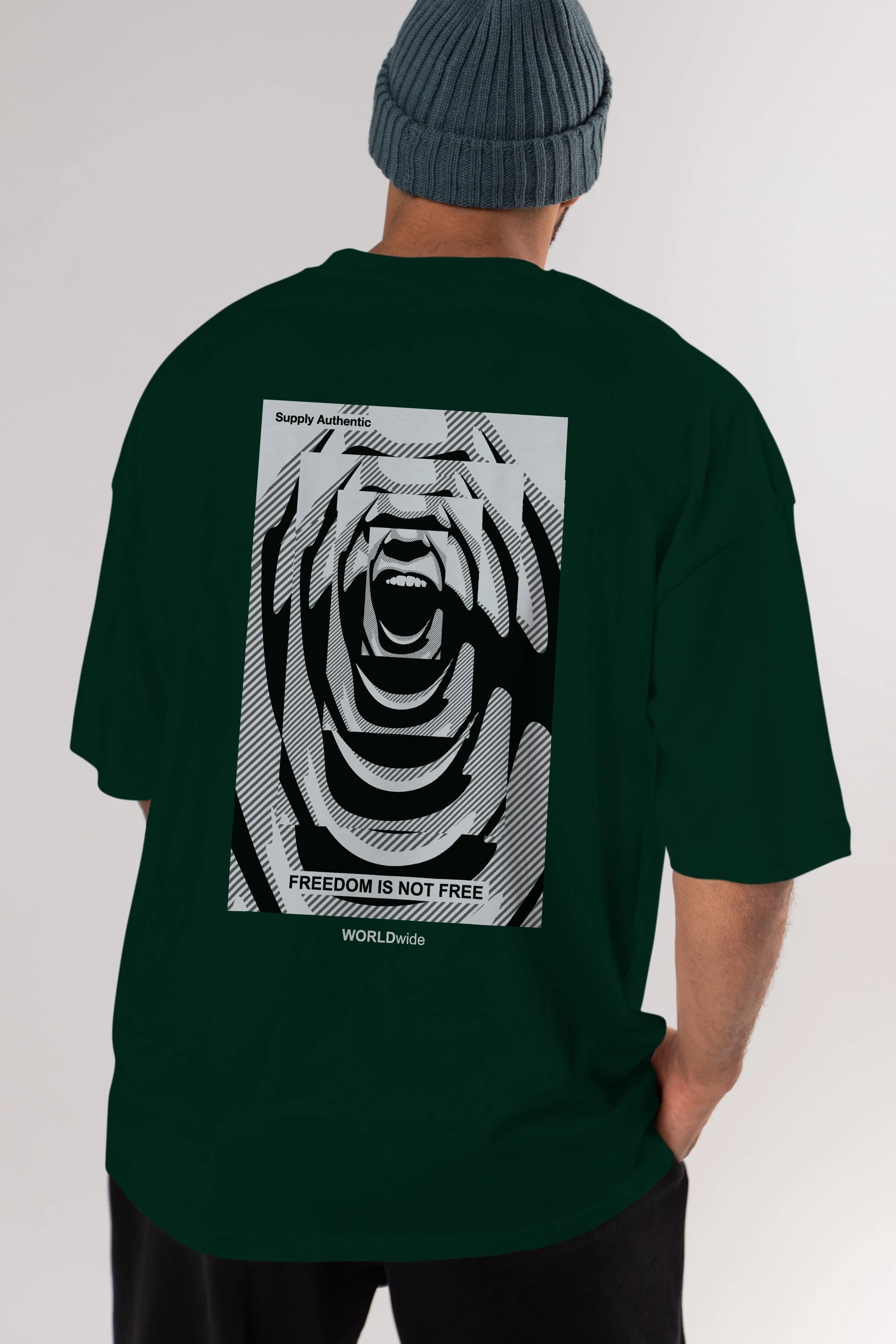 Freedom is Not Free 2 Arka Baskılı Oversize t-shirt Erkek Kadın Unisex
