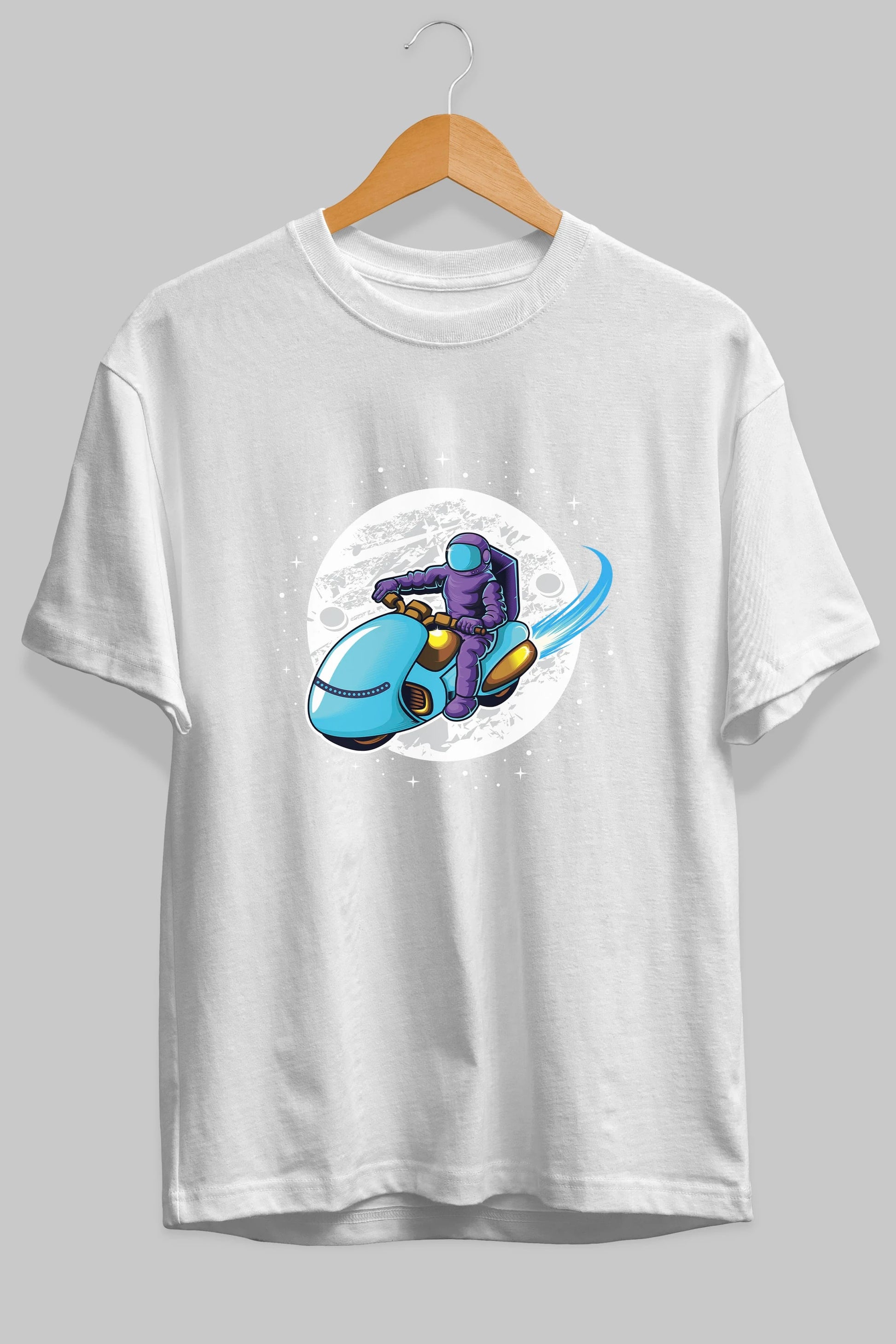 Astrorider in Space Ön Baskılı Oversize t-shirt Erkek Kadın Unisex