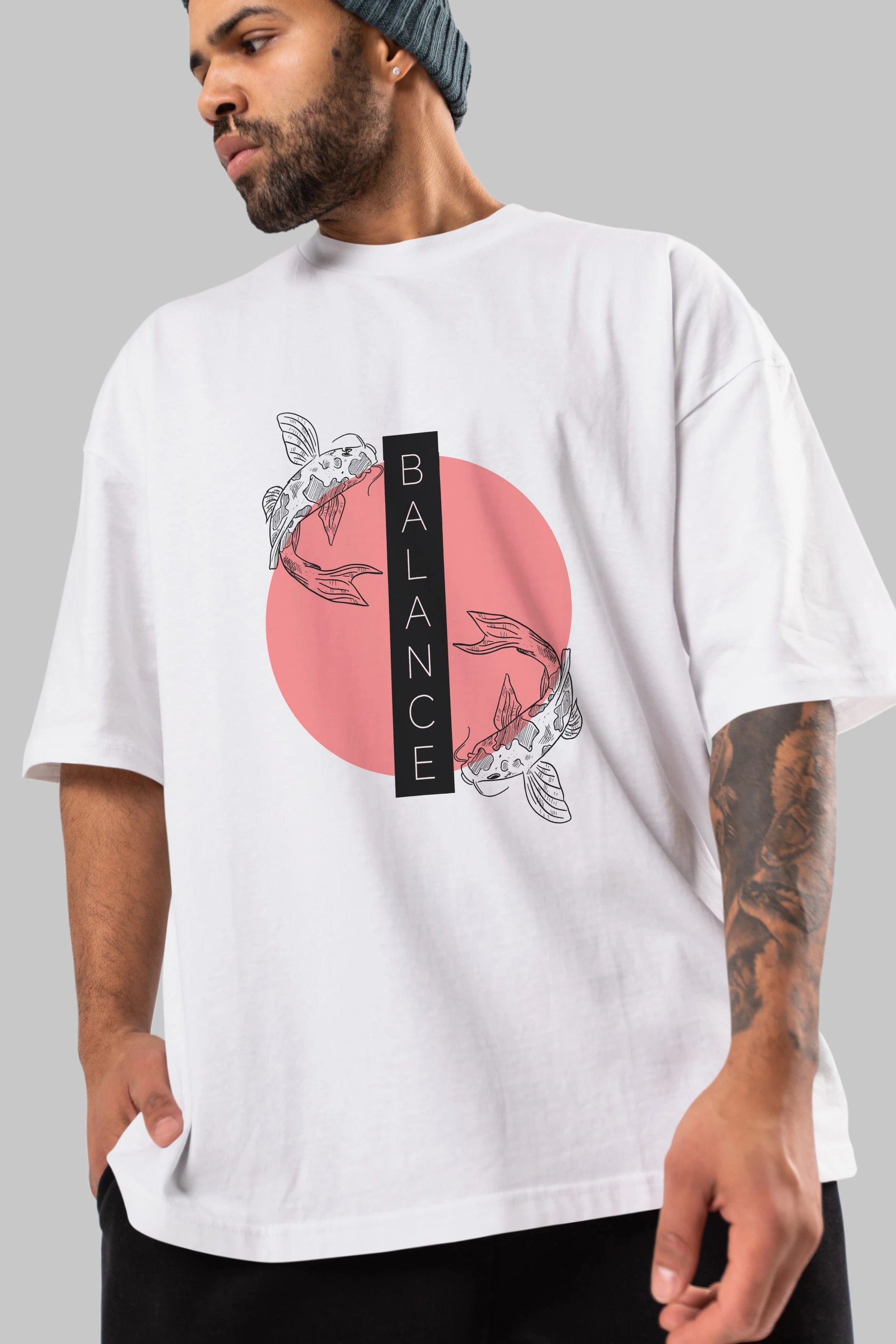 Balance 2 Yazılı Ön Baskılı Oversize t-shirt Erkek Kadın Unisex