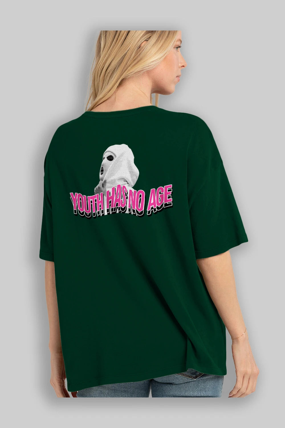 Youth Has No Age Arka Baskılı Oversize t-shirt Erkek Kadın Unisex