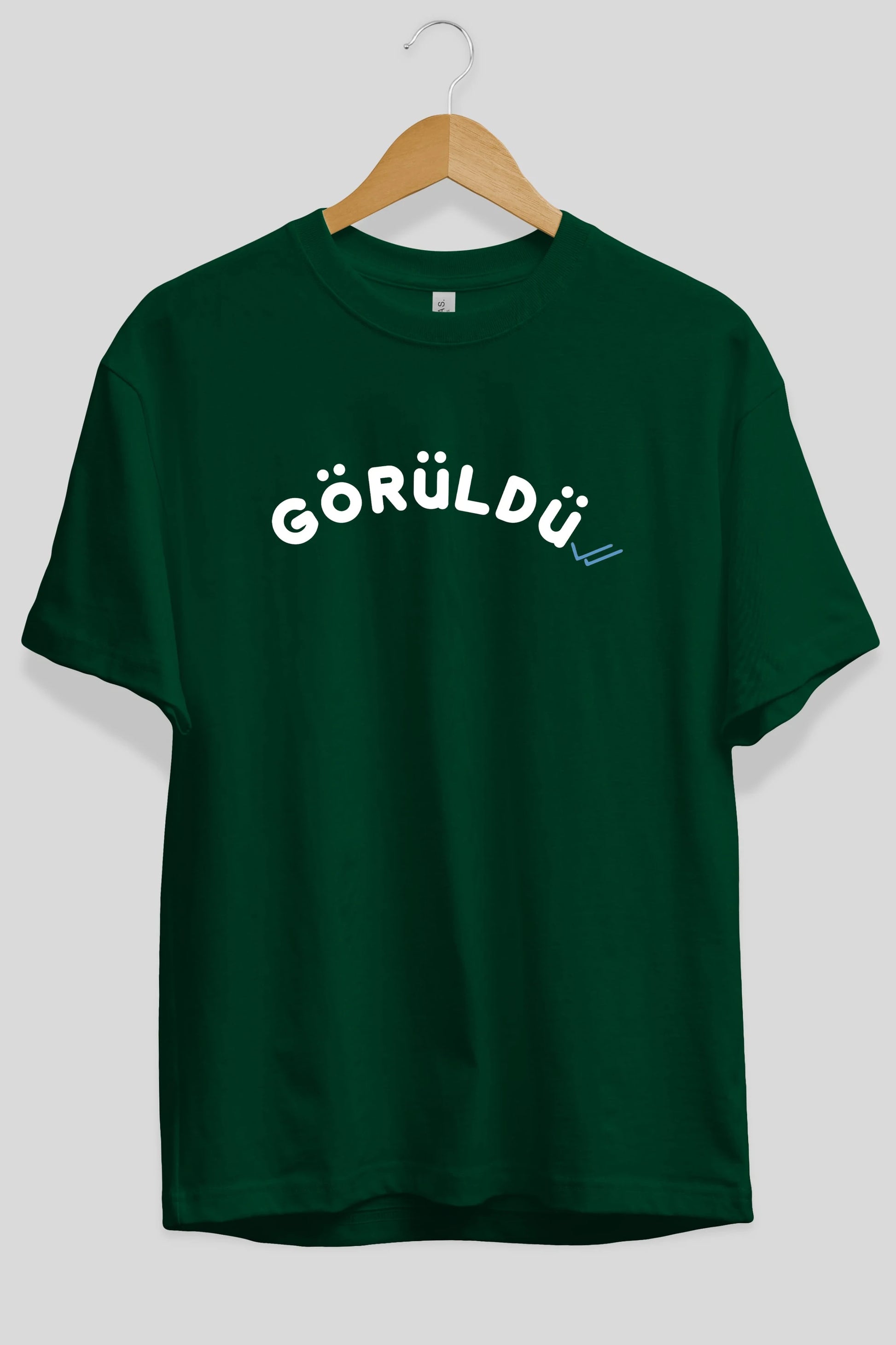 Görüldü Ön Baskılı Oversize t-shirt %100 pamuk Erkek Kadın Unisex