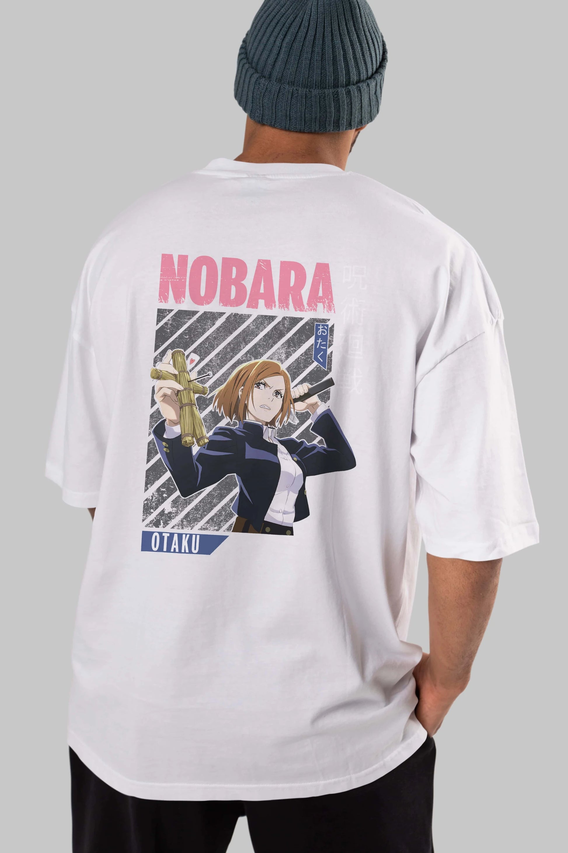Nobara Kugisaki 6 Anime Arka Baskılı Oversize t-shirt Erkek Kadın Unisex