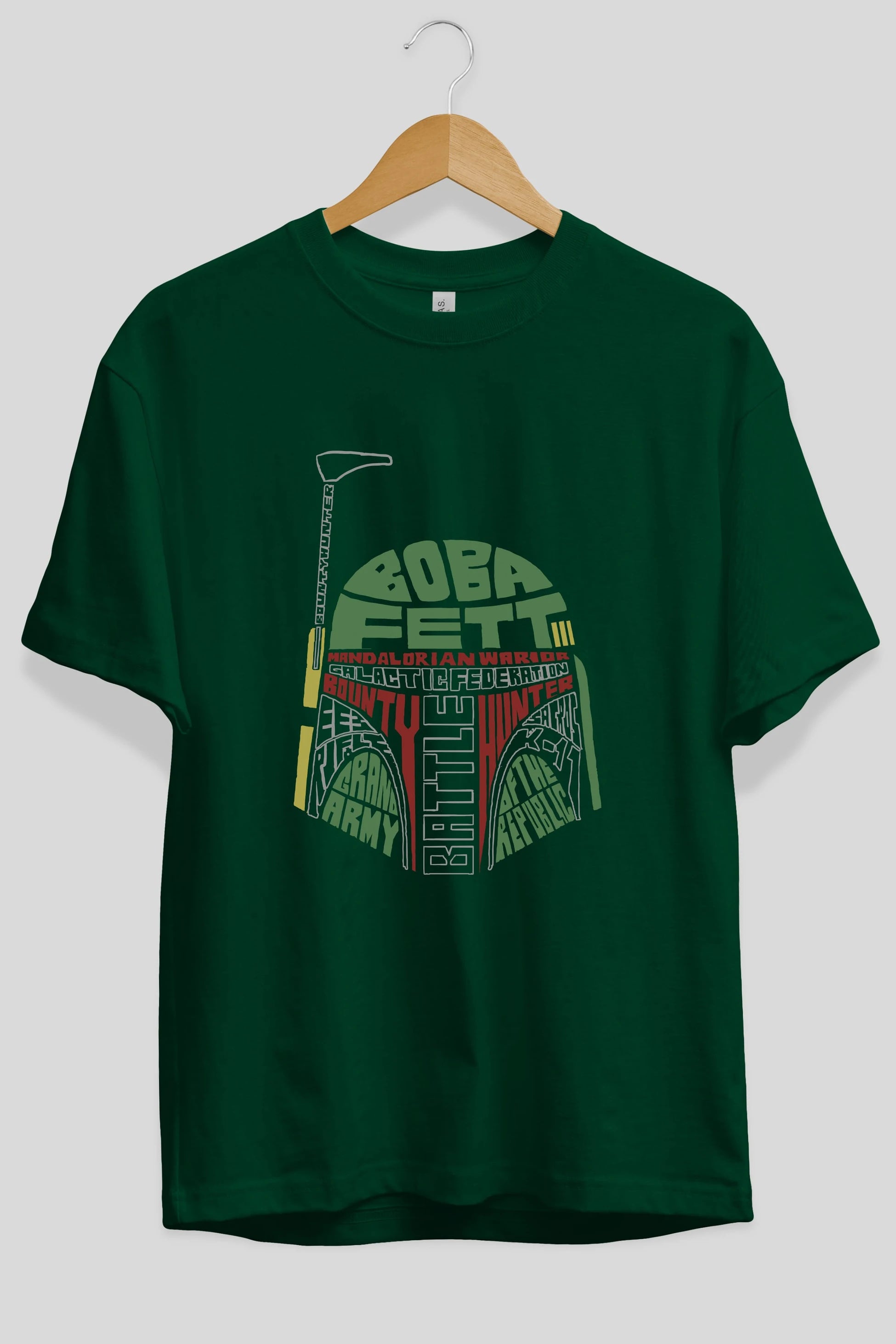 Boba Fett (2) Ön Baskılı Oversize t-shirt %100 pamuk Erkek Kadın Unisex