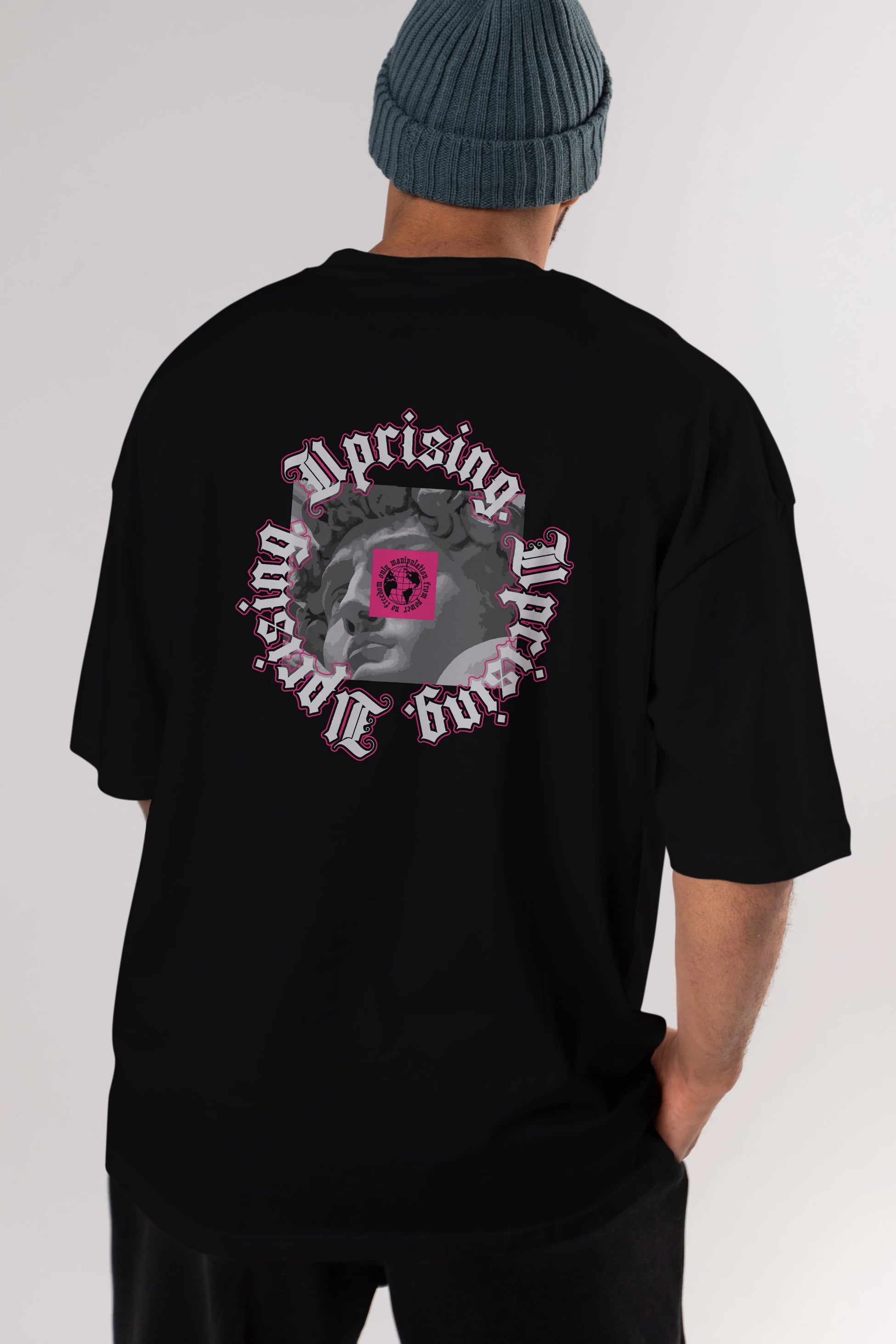 Uprising Arka Baskılı Oversize t-shirt Erkek Kadın Unisex
