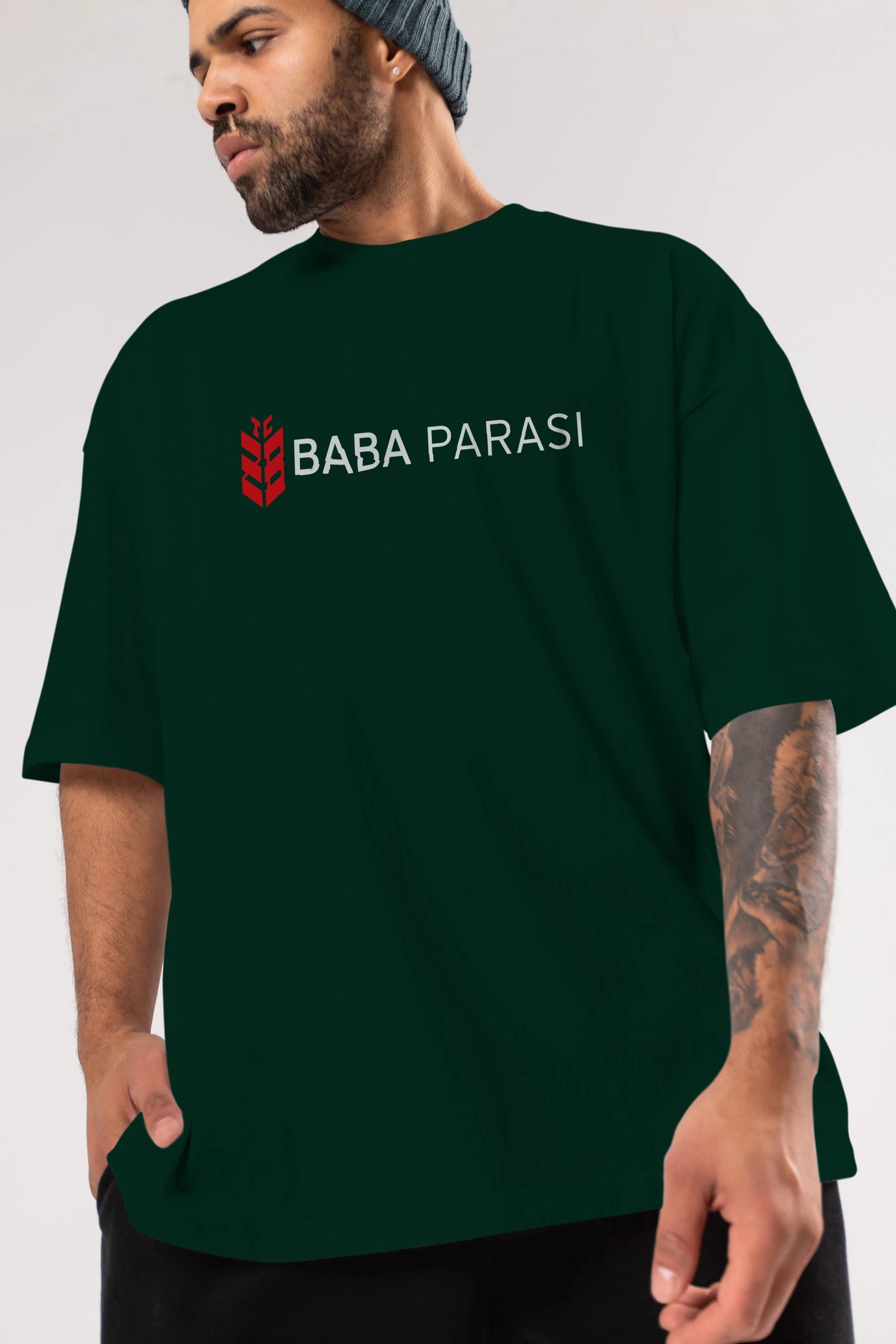 Baba Parası Ön Baskılı Oversize t-shirt %100 pamuk Erkek Kadın Unisex