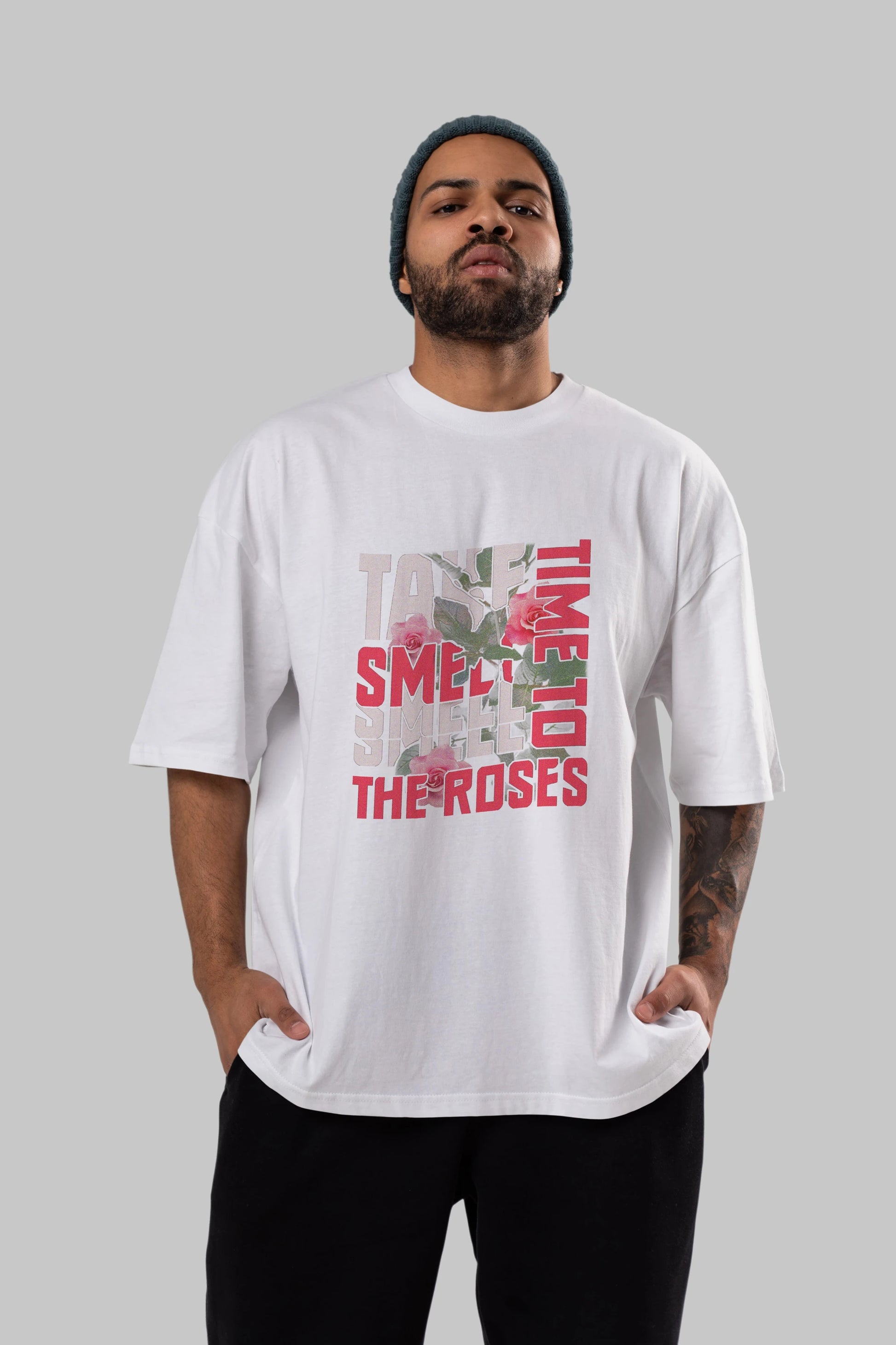Take time to smell the roses Ön Baskılı Oversize t-shirt Erkek Kadın Unisex