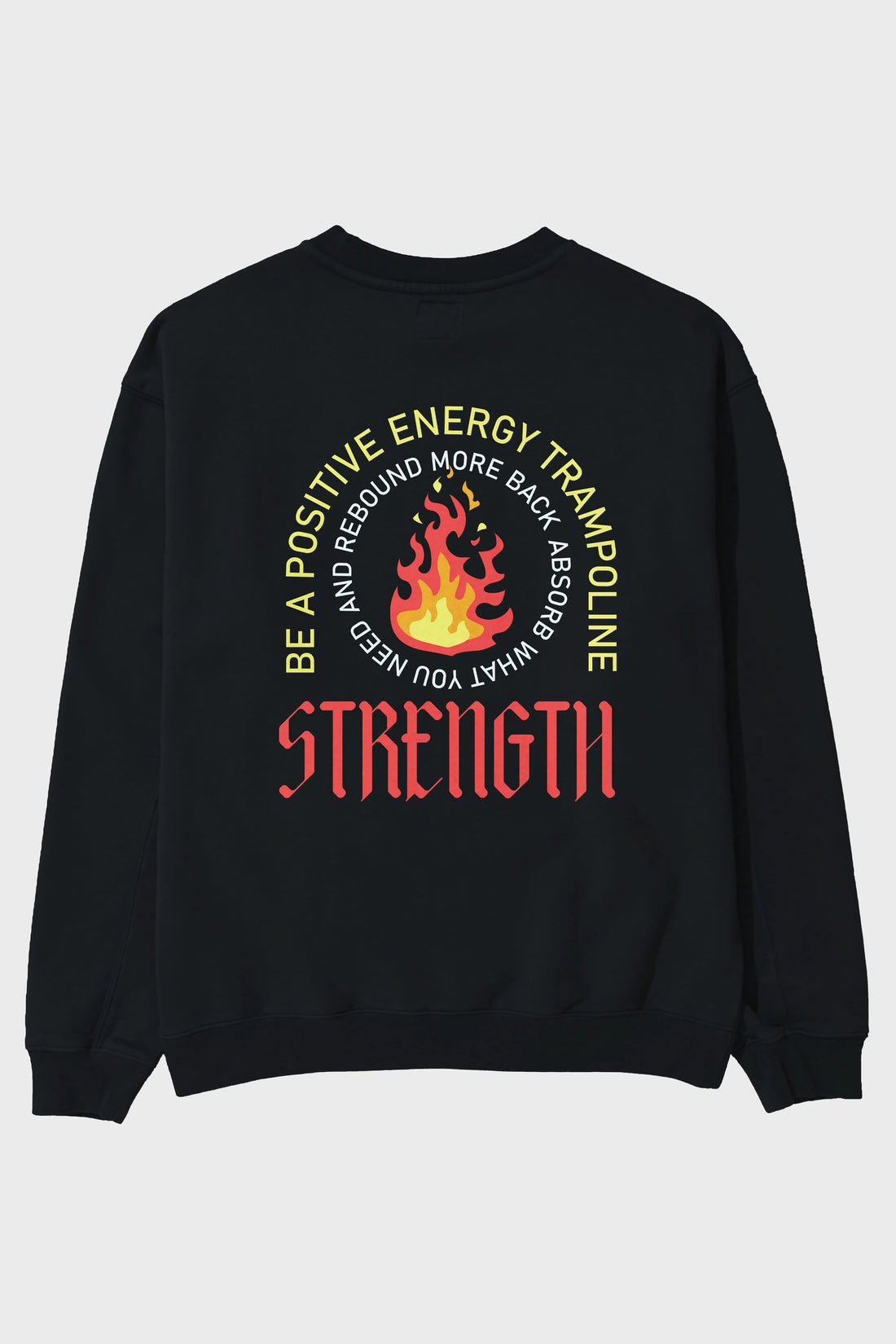Positive Energy Arka Baskılı Oversize Sweatshirt Erkek Kadın Unisex
