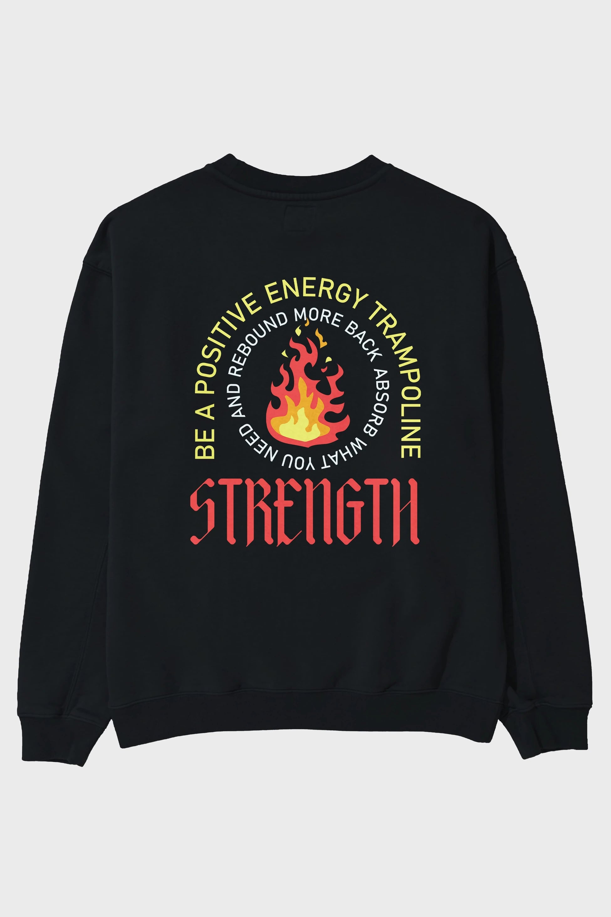 Positive Energy Arka Baskılı Oversize Sweatshirt Erkek Kadın Unisex