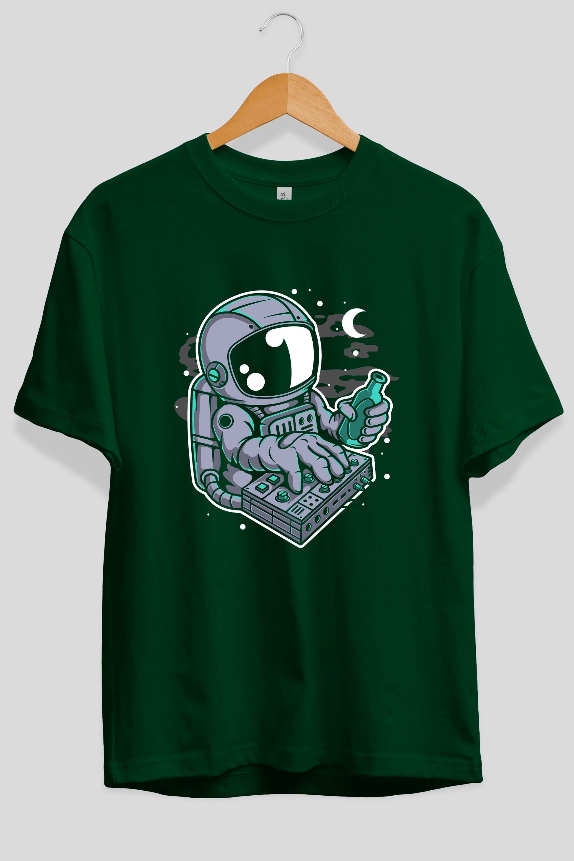 Astronaut Synth Ön Baskılı Oversize t-shirt Erkek Kadın Unisex