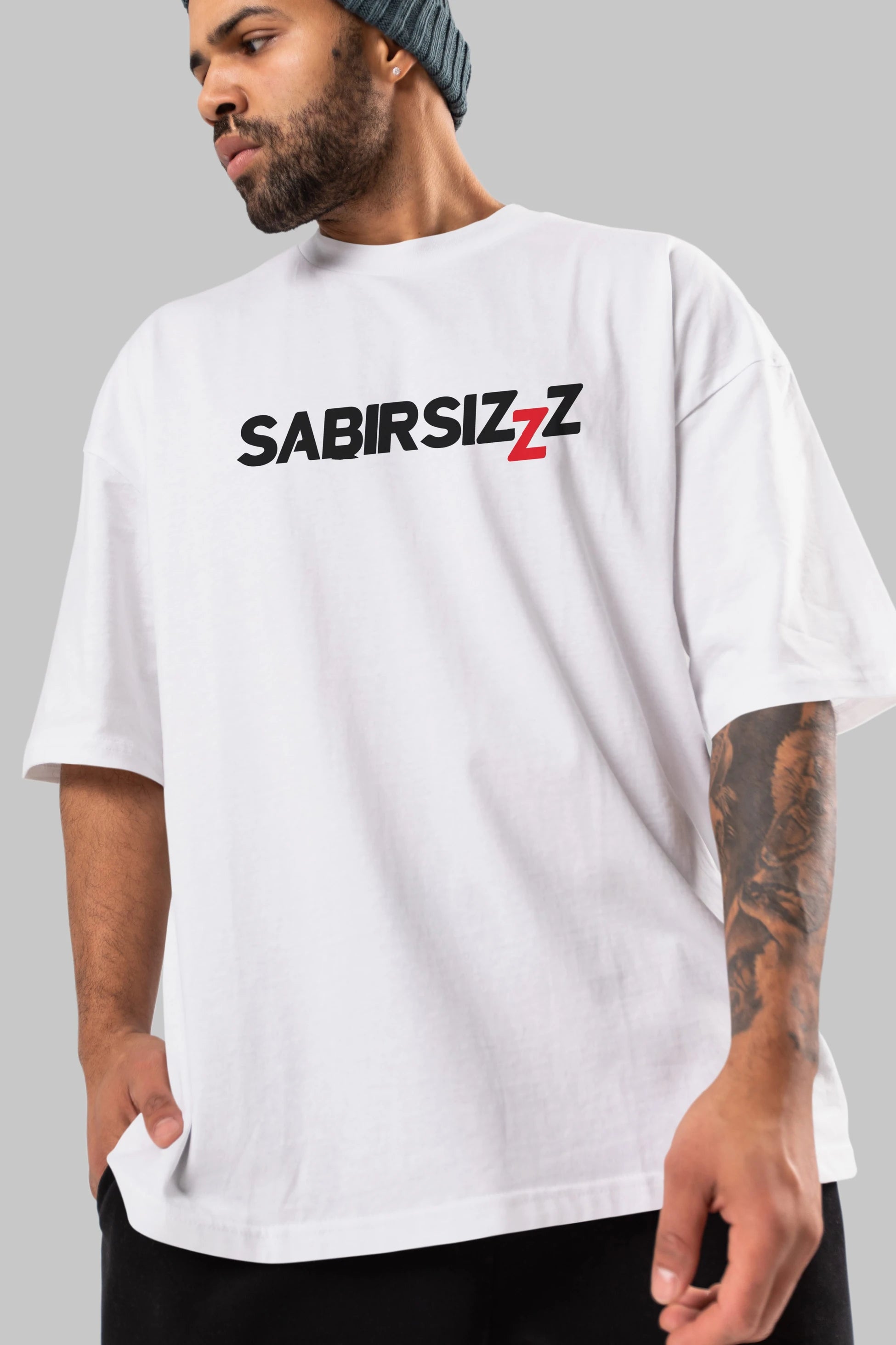 Sabırsız Ön Baskılı Oversize t-shirt %100 pamuk Erkek Kadın Unisex