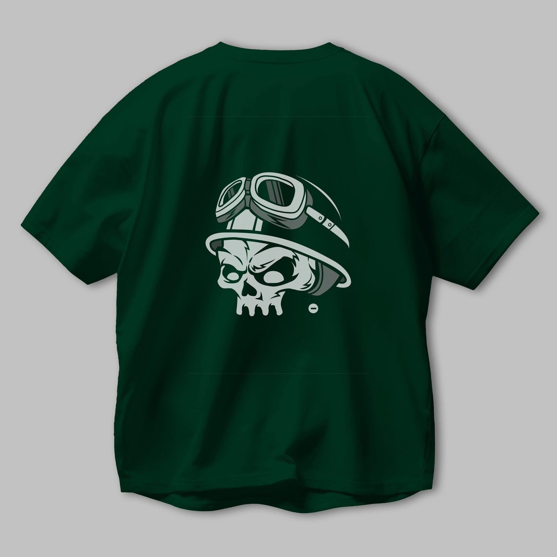 Biker Helmet Arka Baskılı Oversize t-shirt Erkek Kadın Unisex %100 Pamuk tişort