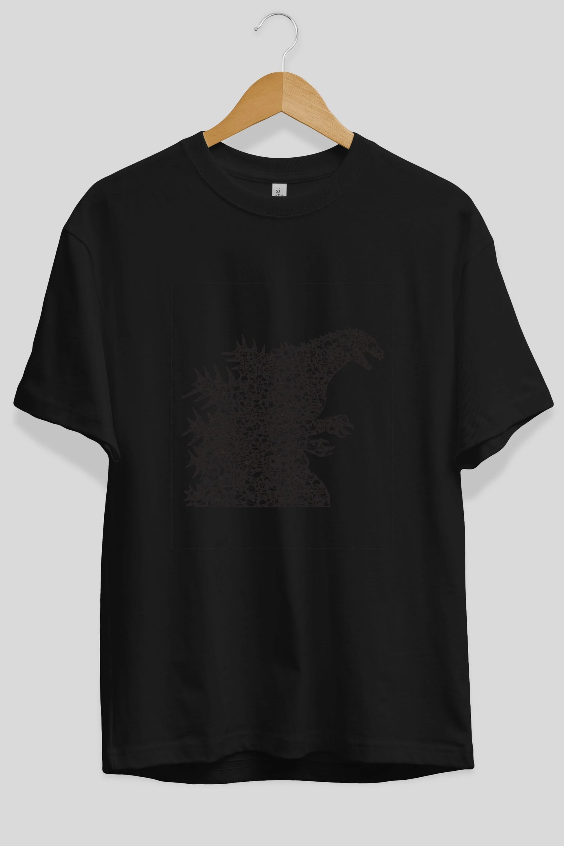 Godzilla Ön Baskılı Oversize t-shirt %100 pamuk Erkek Kadın Unisex