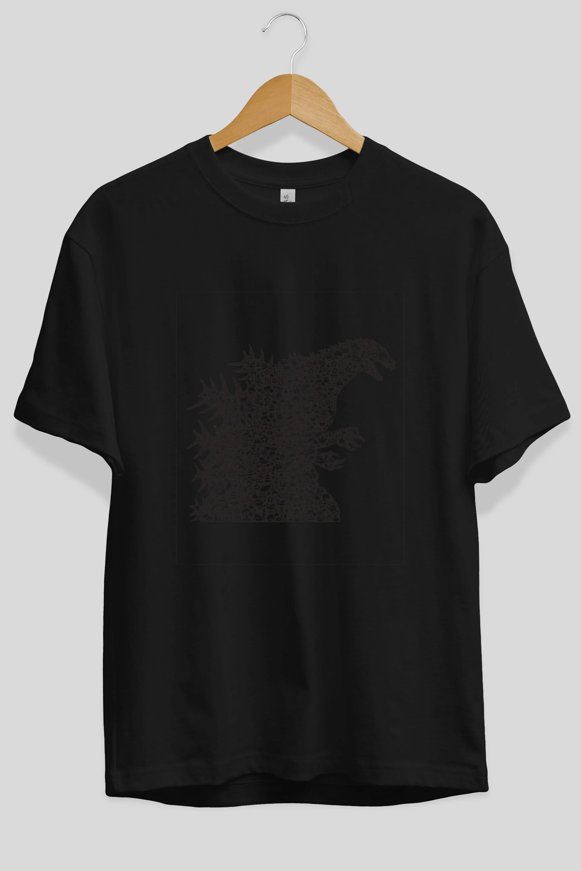 Godzilla Ön Baskılı Oversize t-shirt %100 pamuk Erkek Kadın Unisex