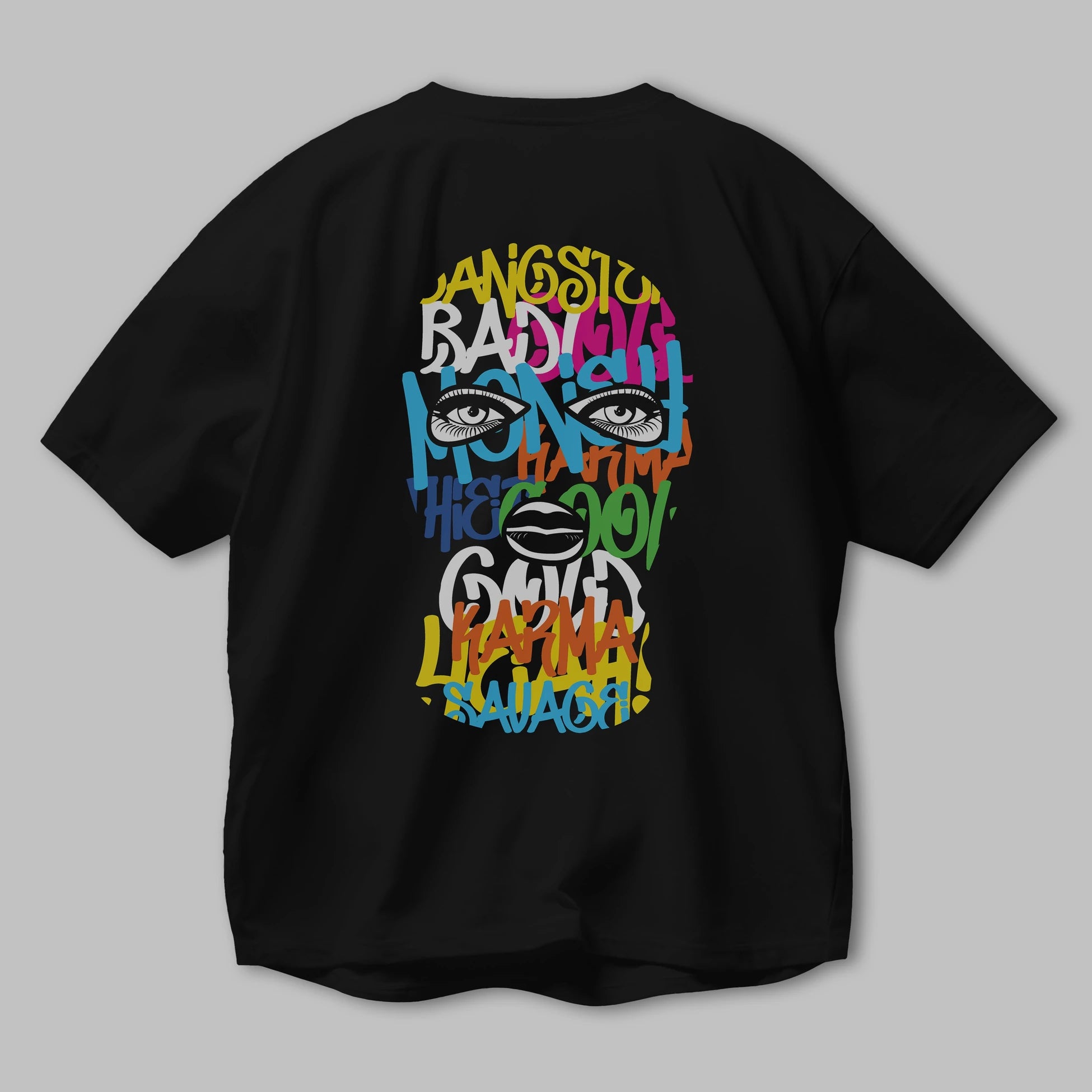 Karma Savage Arka Baskılı Oversize t-shirt Erkek Kadın Unisex