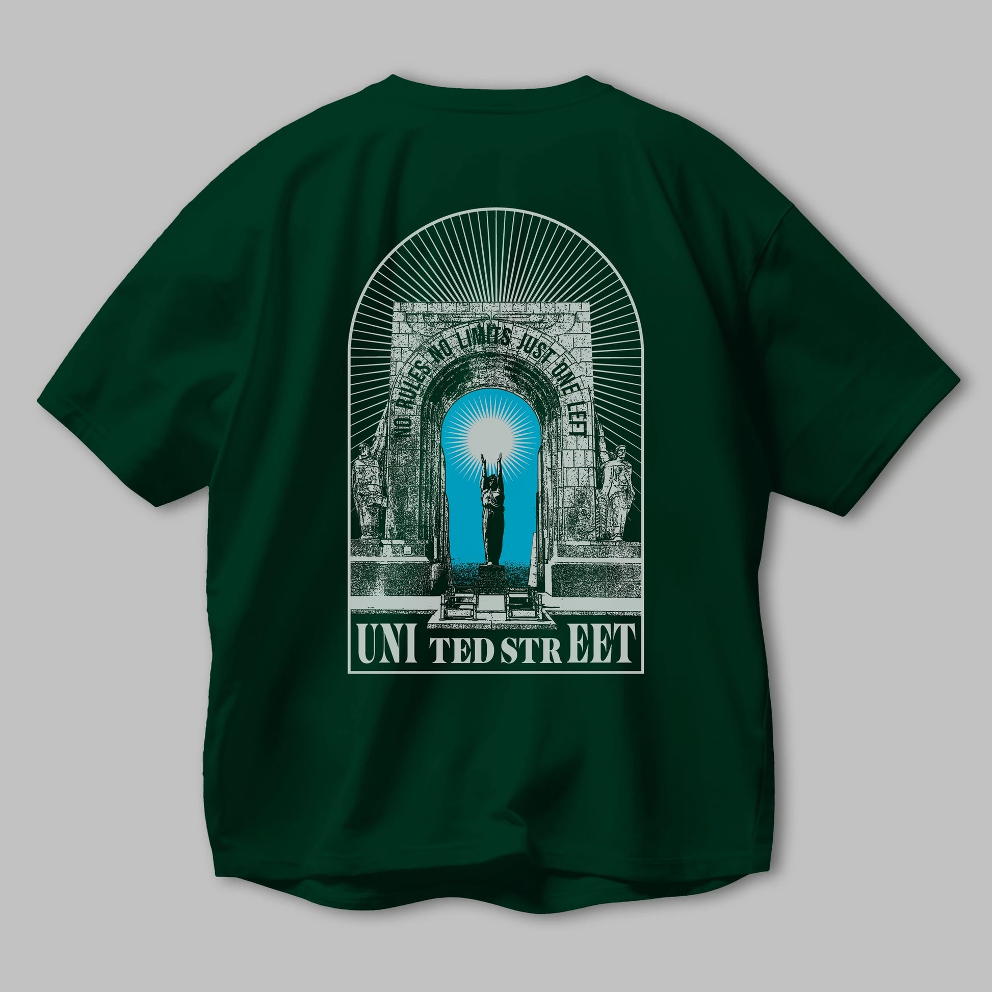 No Rules No Limits Arka Baskılı Oversize t-shirt Erkek Kadın Unisex