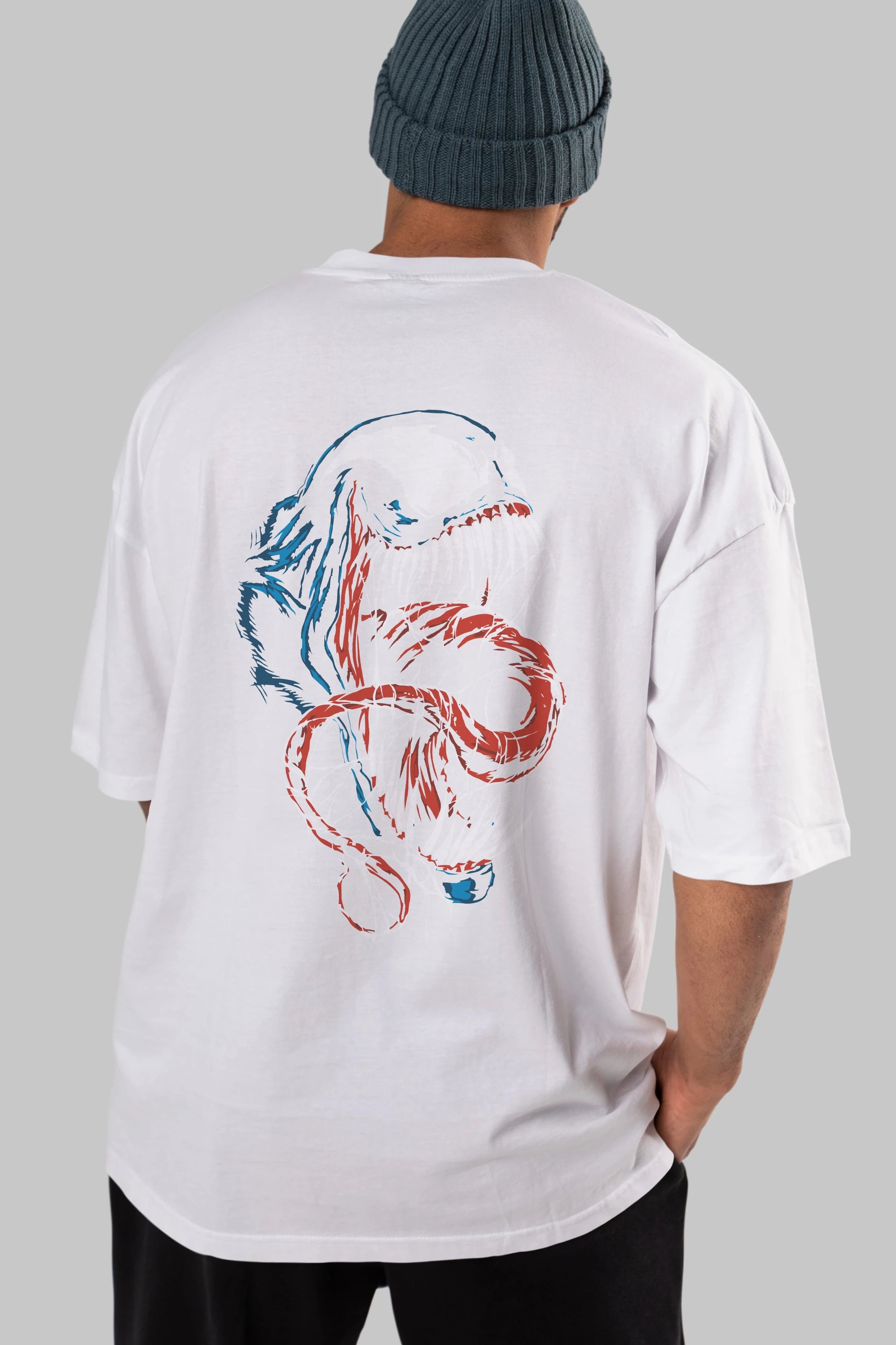 Venom (10) Arka Baskılı Oversize t-shirt Erkek Kadın Unisex %100 Pamuk Bisiklet Yaka tişort
