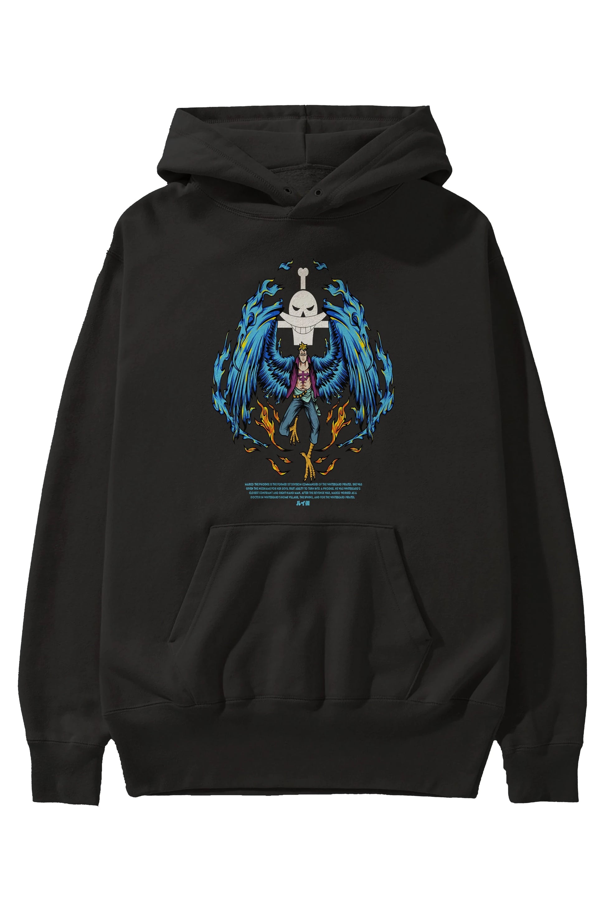 Marco Anime Ön Baskılı Hoodie Oversize Kapüşonlu Sweatshirt Erkek Kadın Unisex