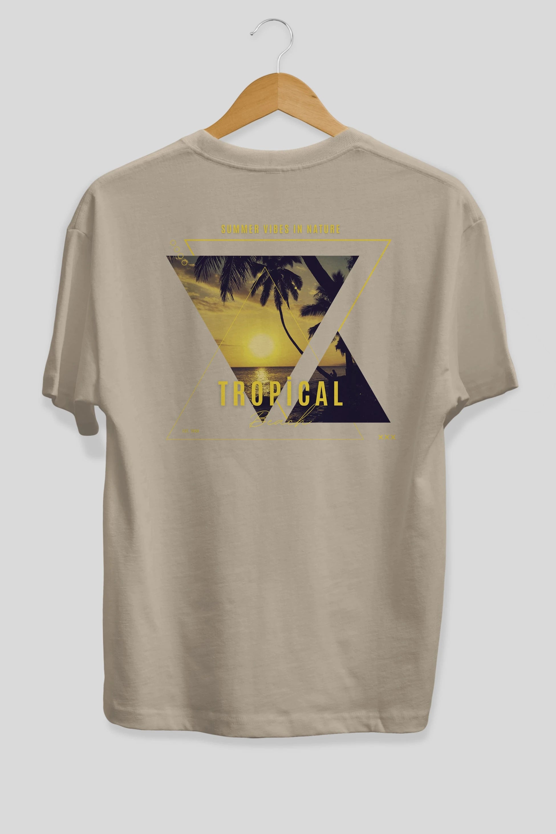 Summer Vibes Yazılı Arka Baskılı Oversize t-shirt Erkek Kadın Unisex