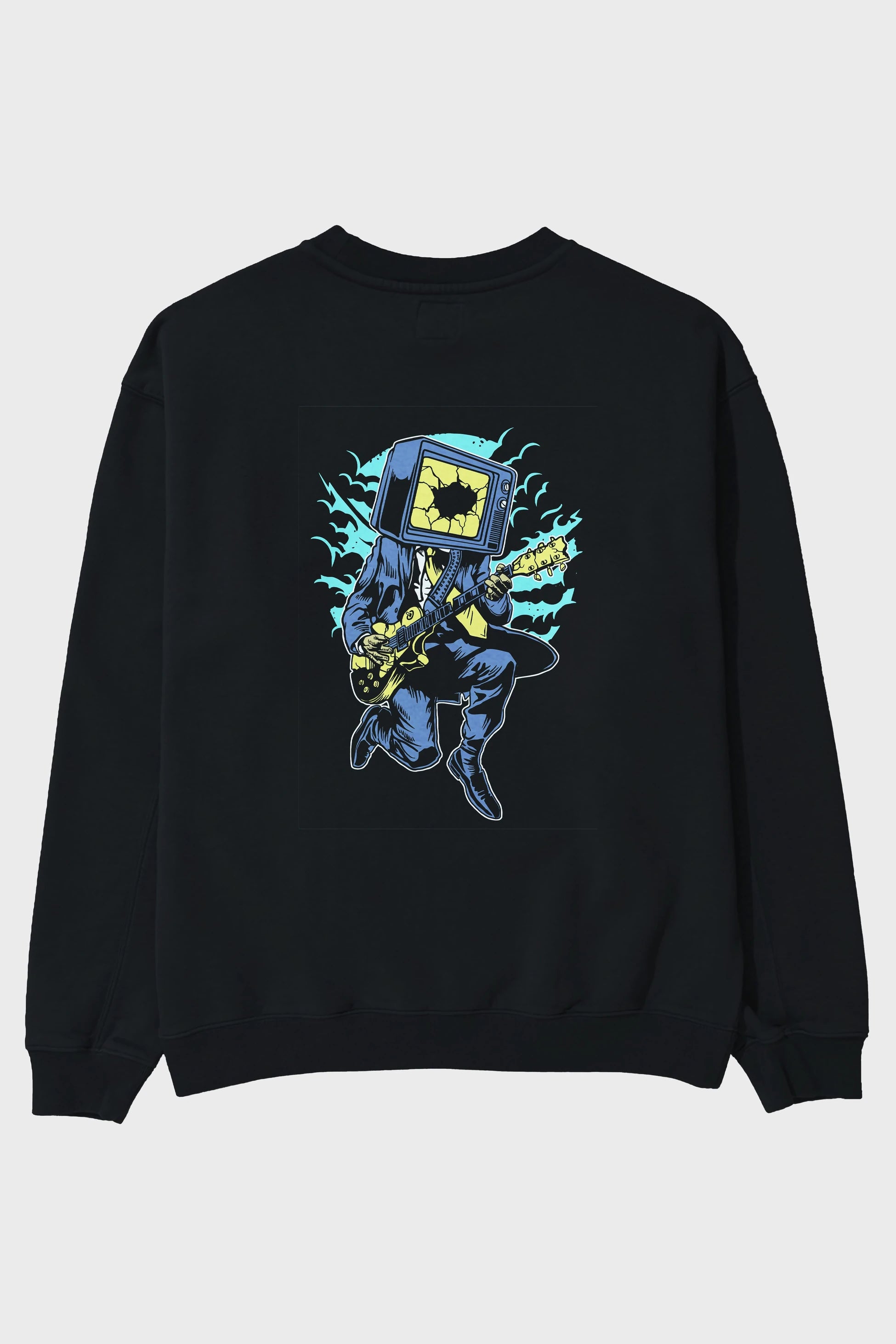 Death Rock Arka Baskılı Oversize Sweatshirt Erkek Kadın Unisex
