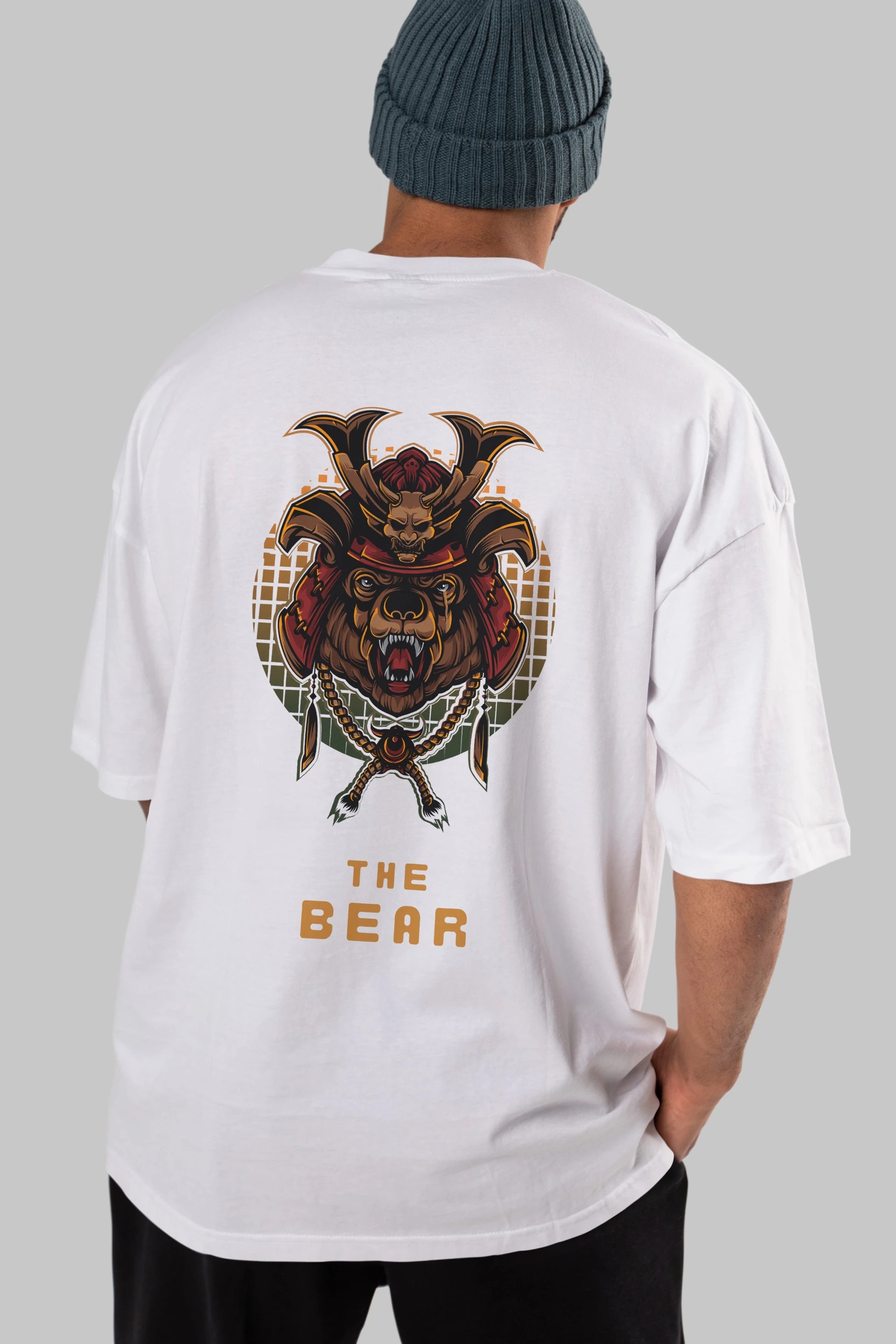 The Bear 2 Arka Baskılı Oversize t-shirt Erkek Kadın Unisex