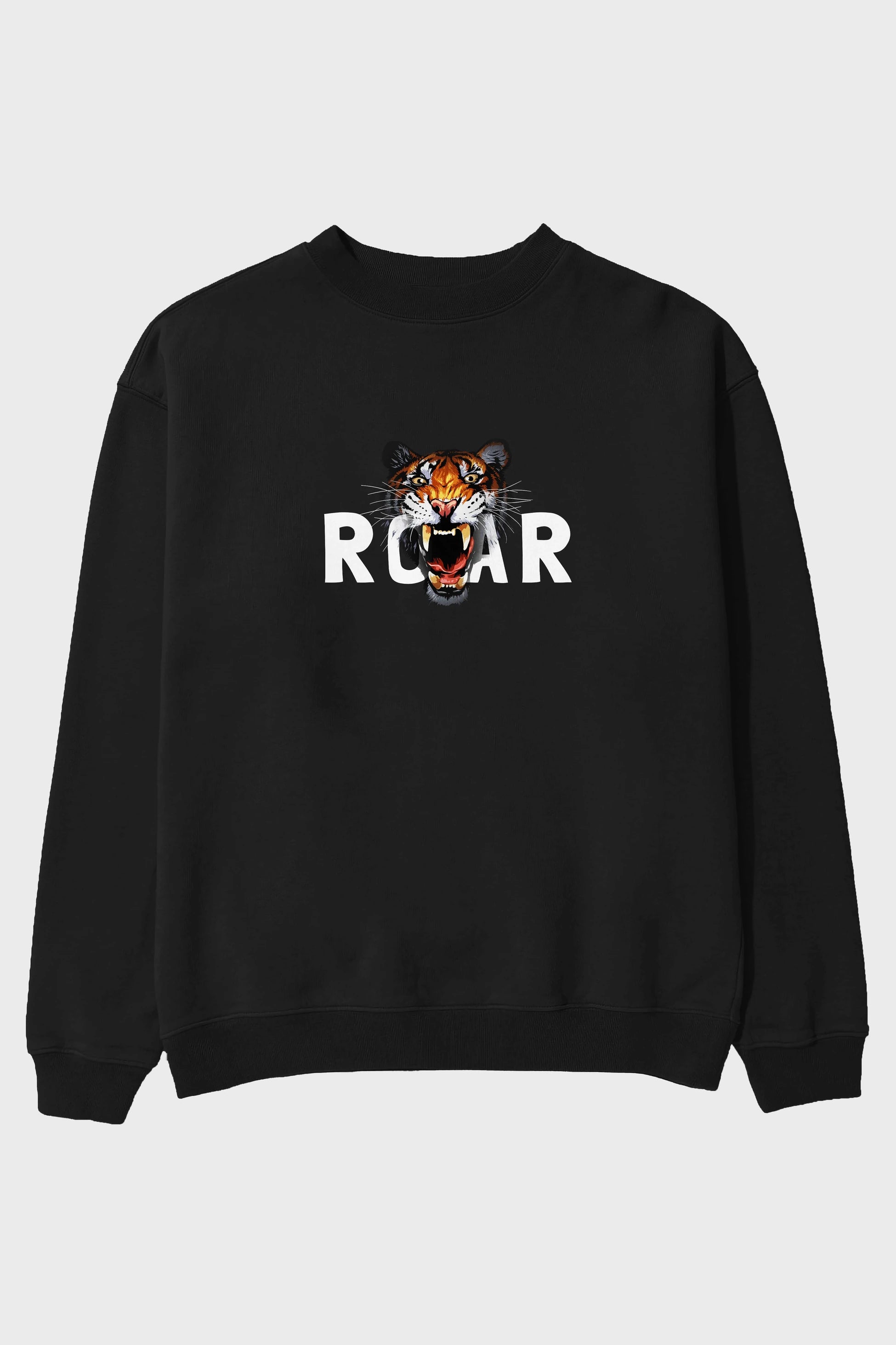 Teddy Bear Roar Ön Baskılı Oversize Sweatshirt Erkek Kadın Unisex