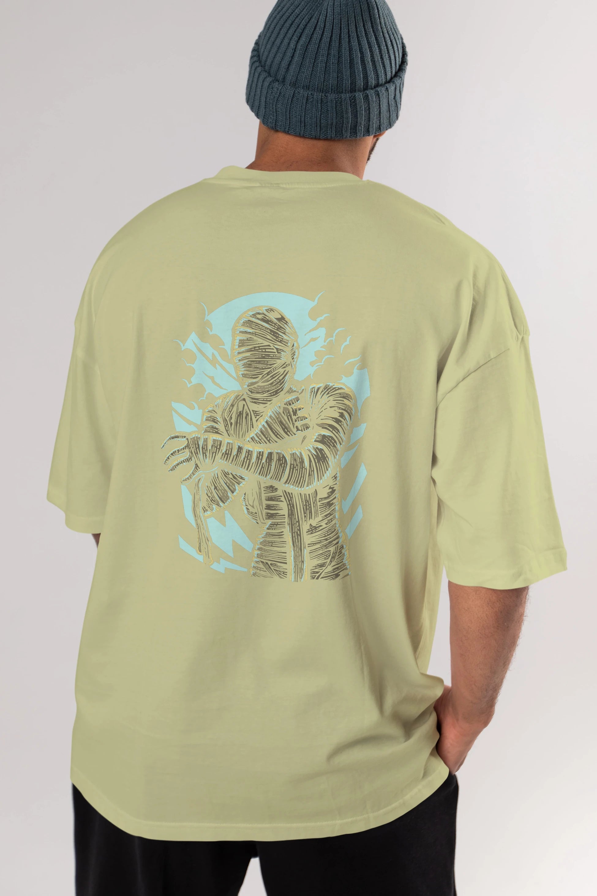 The Mummy Arka Baskılı Oversize t-shirt Erkek Kadın Unisex %100 Pamuk