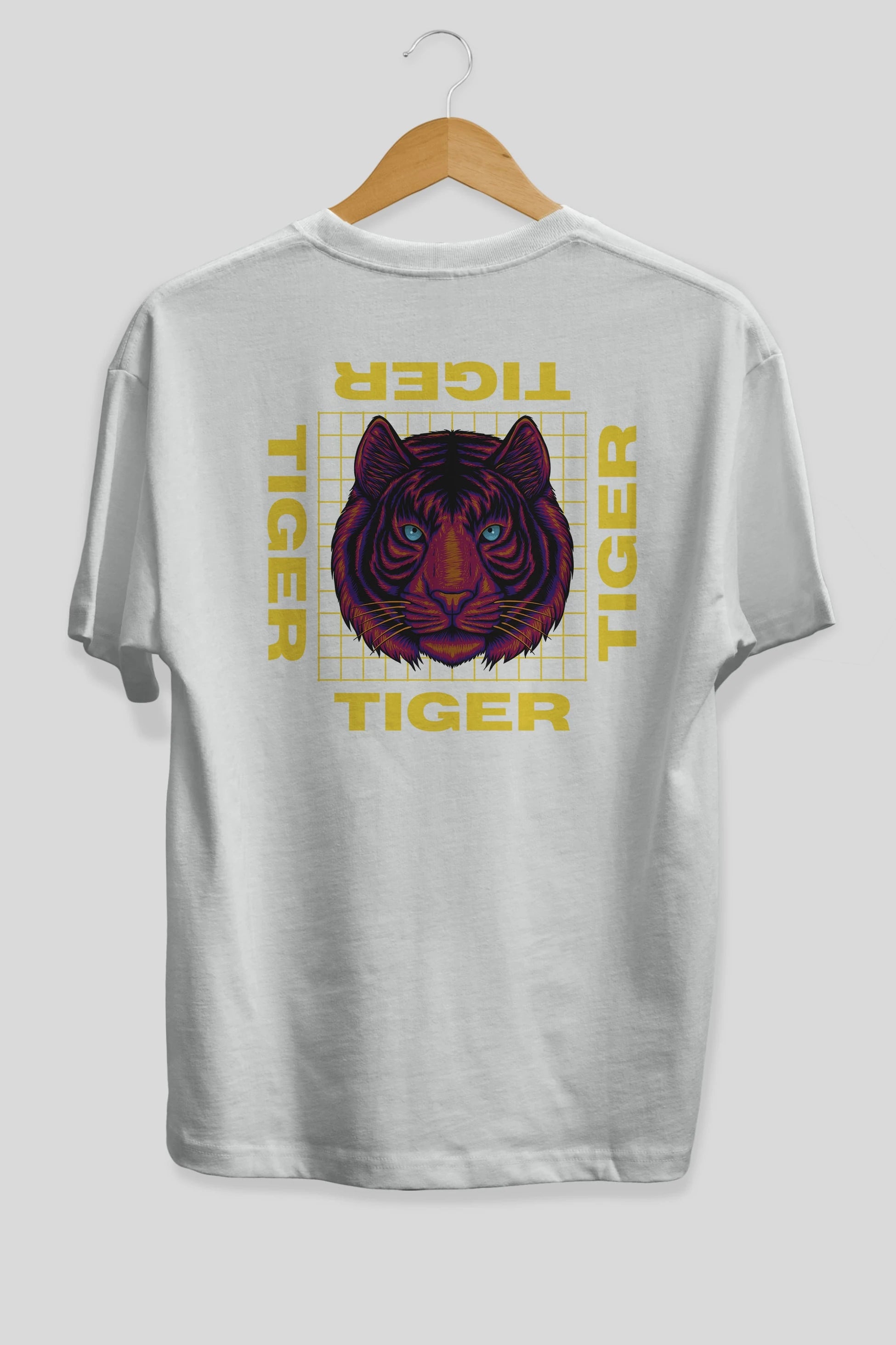 Tiger Yazılı Streetwear Arka Baskılı Oversize t-shirt Erkek Kadın Unisex