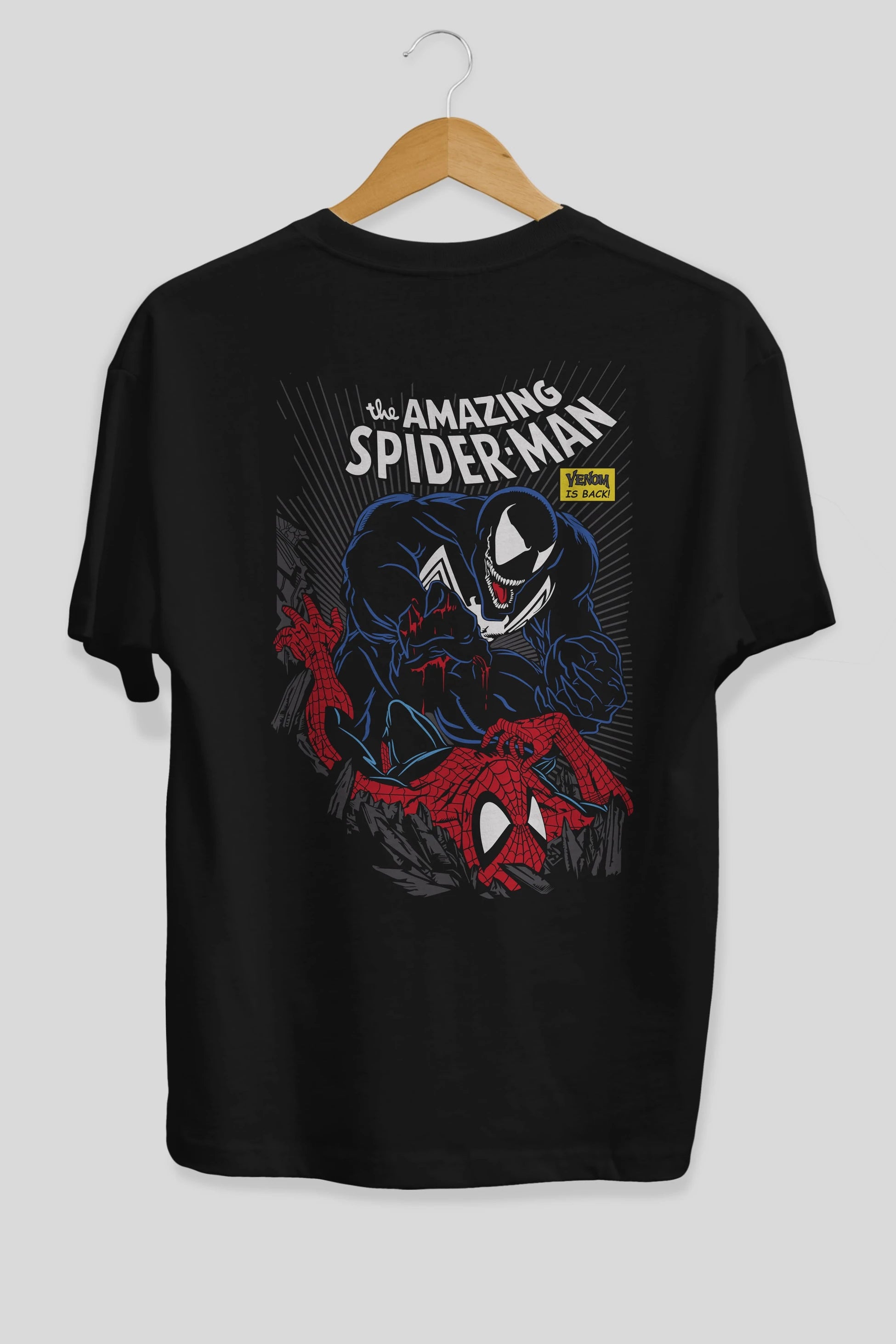Venom (19) Arka Baskılı Oversize t-shirt Erkek Kadın Unisex %100 Pamuk Bisiklet Yaka tişort
