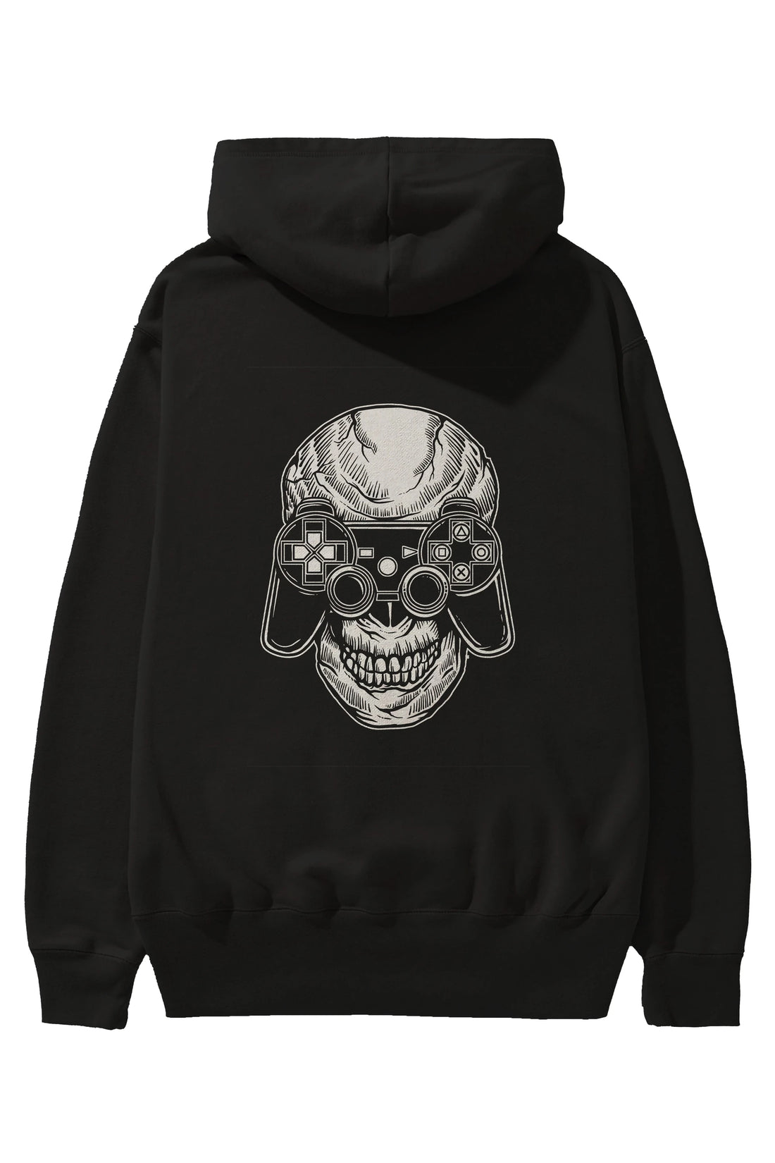 Skull Gamers Arka Baskılı Hoodie Oversize Kapüşonlu Sweatshirt Erkek Kadın Unisex