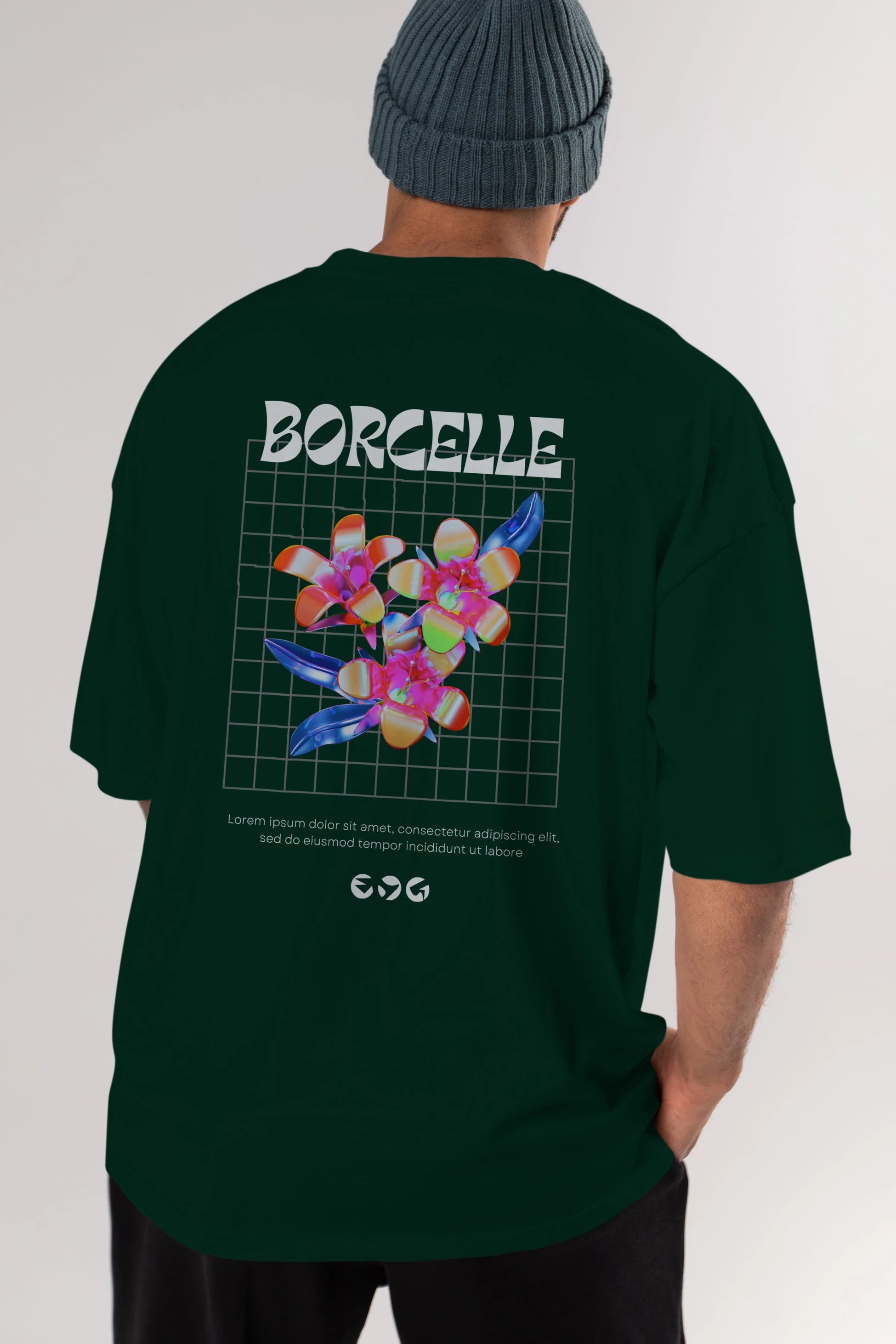 Borcelle Streetwear Arka Baskılı Oversize t-shirt Erkek Kadın Unisex