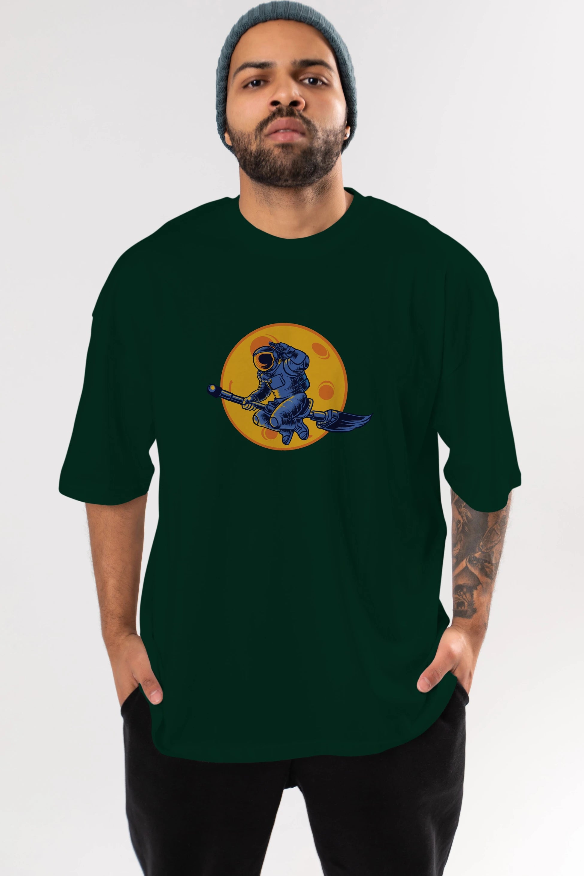 Space Witch Ön Baskılı Oversize t-shirt Erkek Kadın Unisex