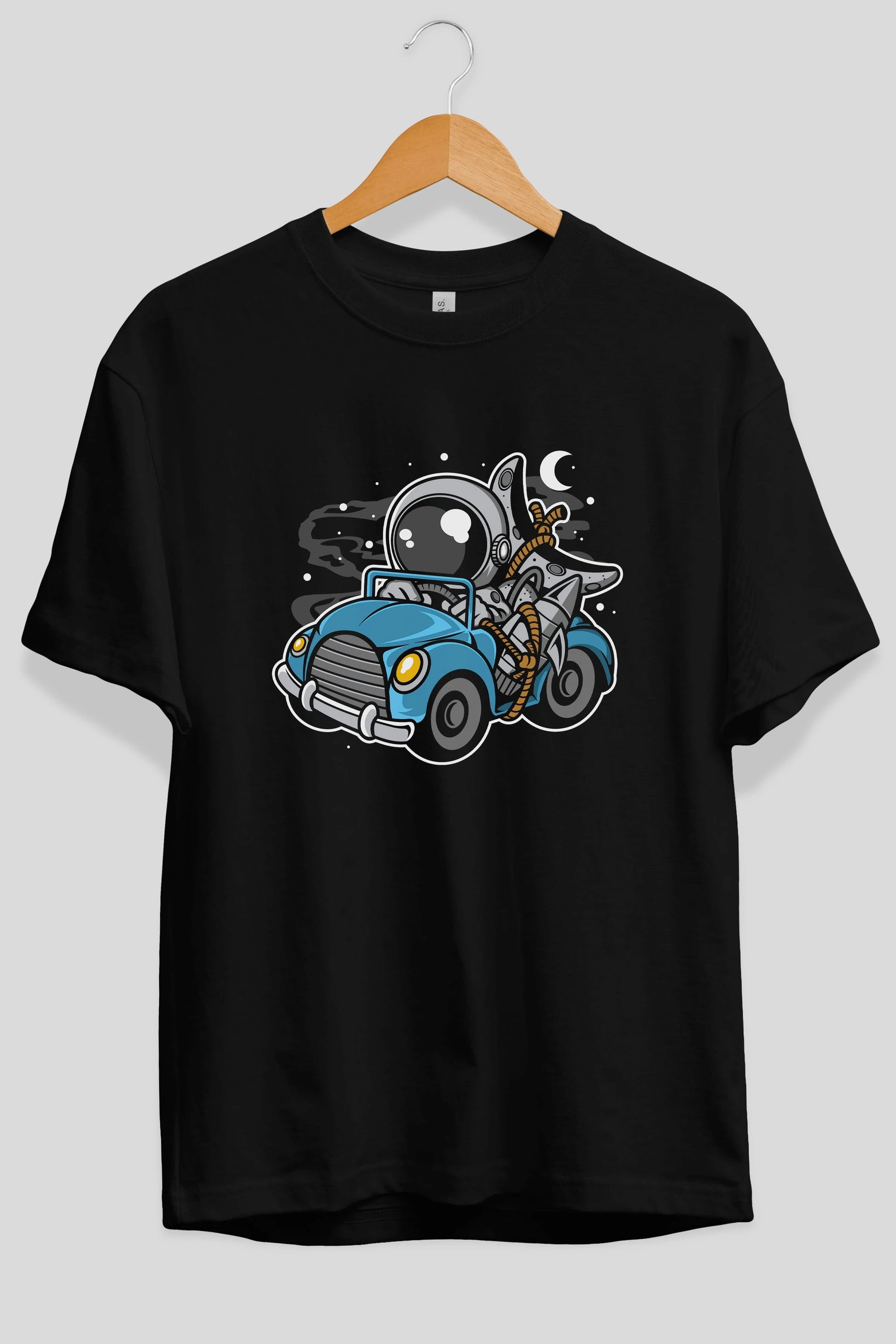 Astronaut Journey Ön Baskılı Oversize t-shirt Erkek Kadın Unisex
