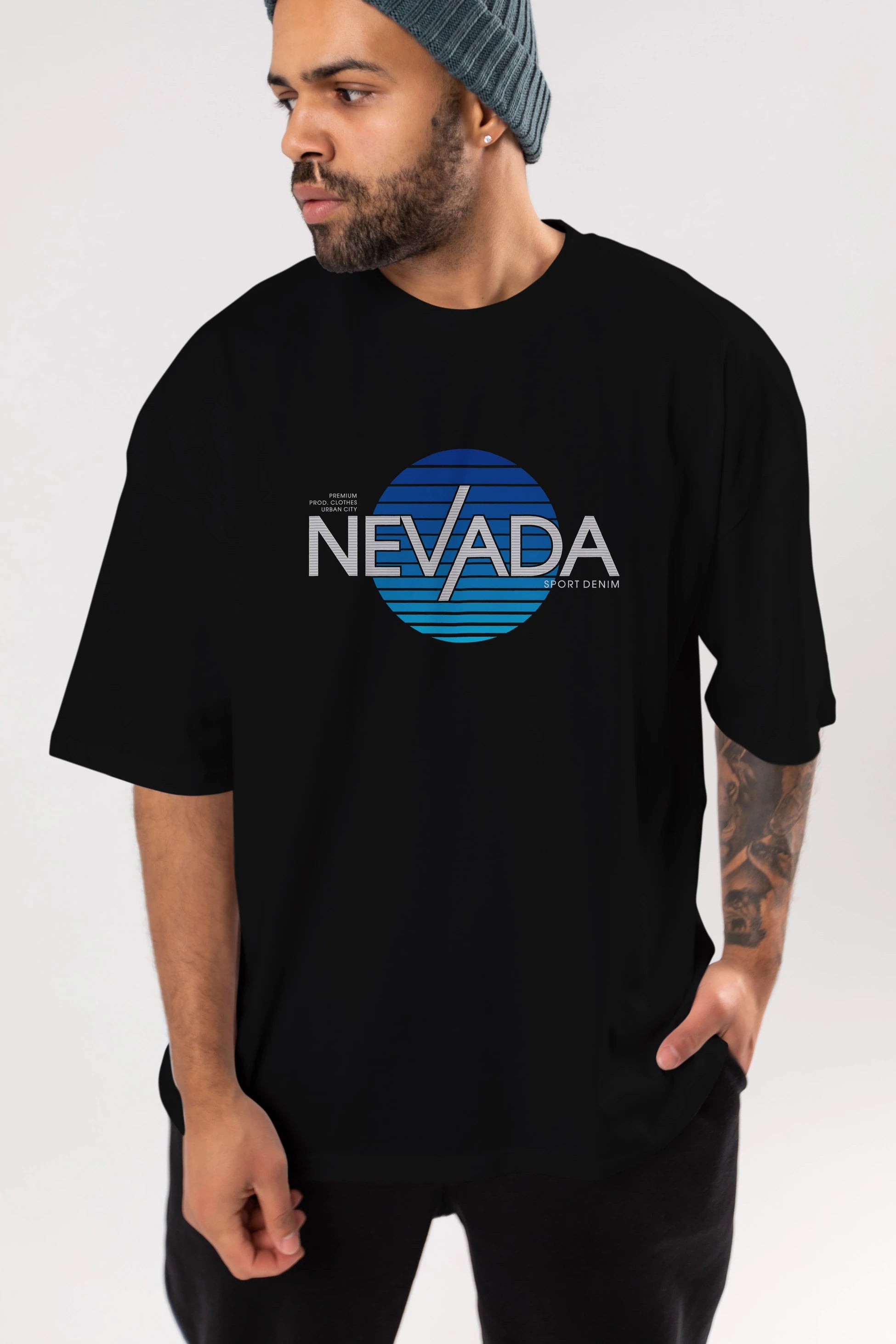 Nevada Ön Baskılı Oversize t-shirt Erkek Kadın Unisex