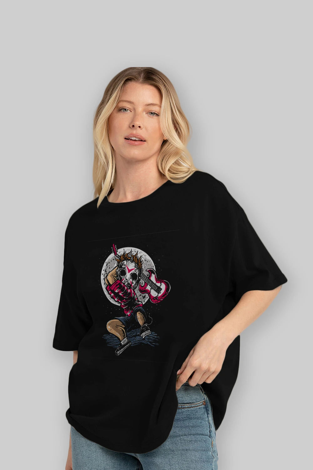 Break The Noise Ön Baskılı Oversize t-shirt Erkek Kadın Unisex %100 Pamuk tişort