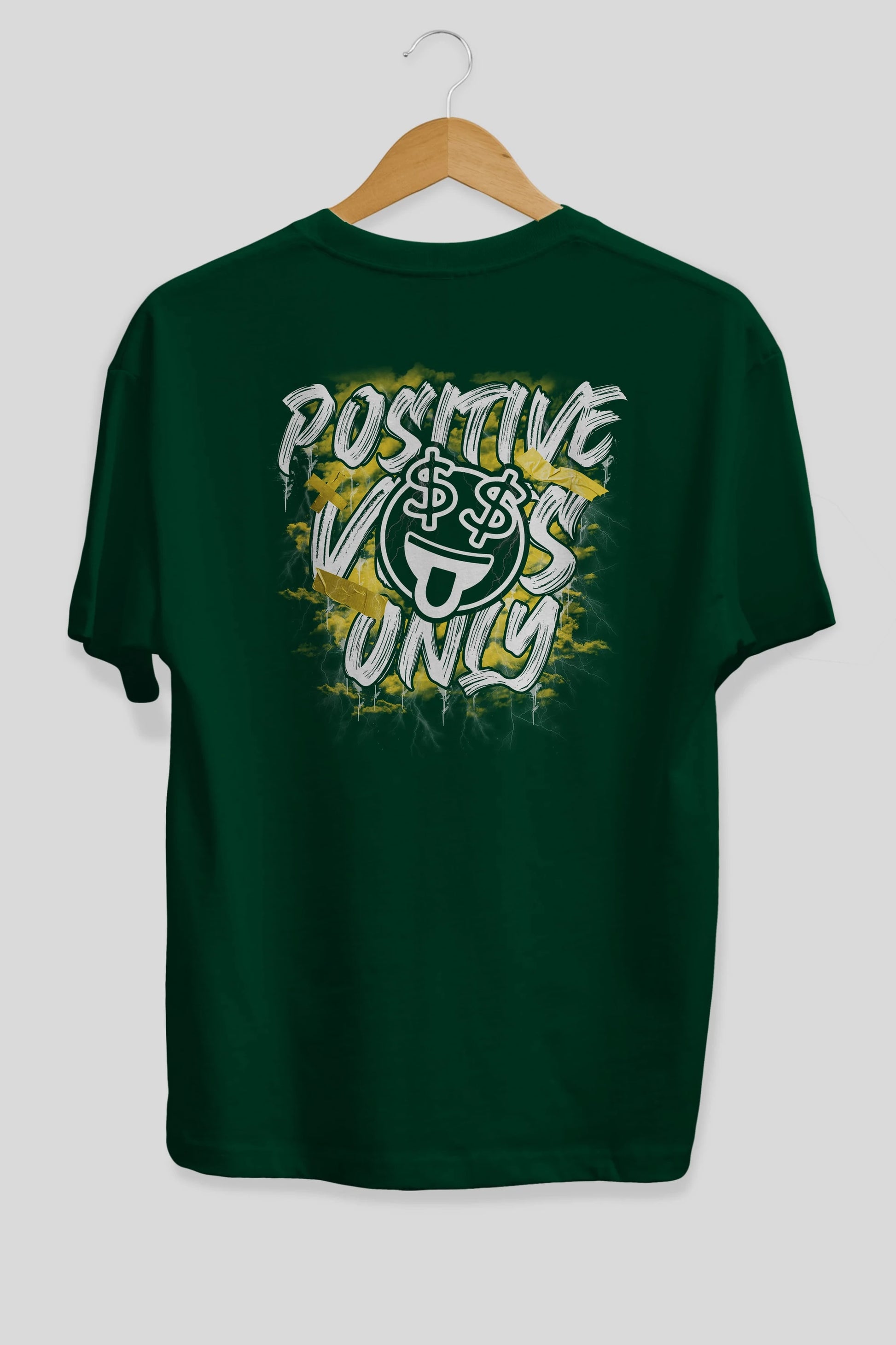 Positive Only Arka Baskılı Oversize t-shirt Erkek Kadın Unisex
