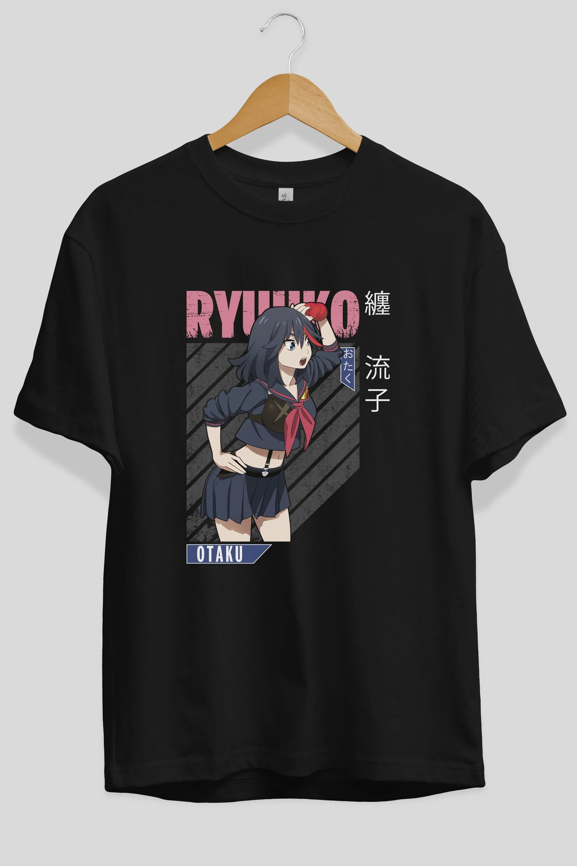 Ryuuko Matoi 6 Anime Ön Baskılı Oversize t-shirt %100 pamuk Erkek Kadın Unisex