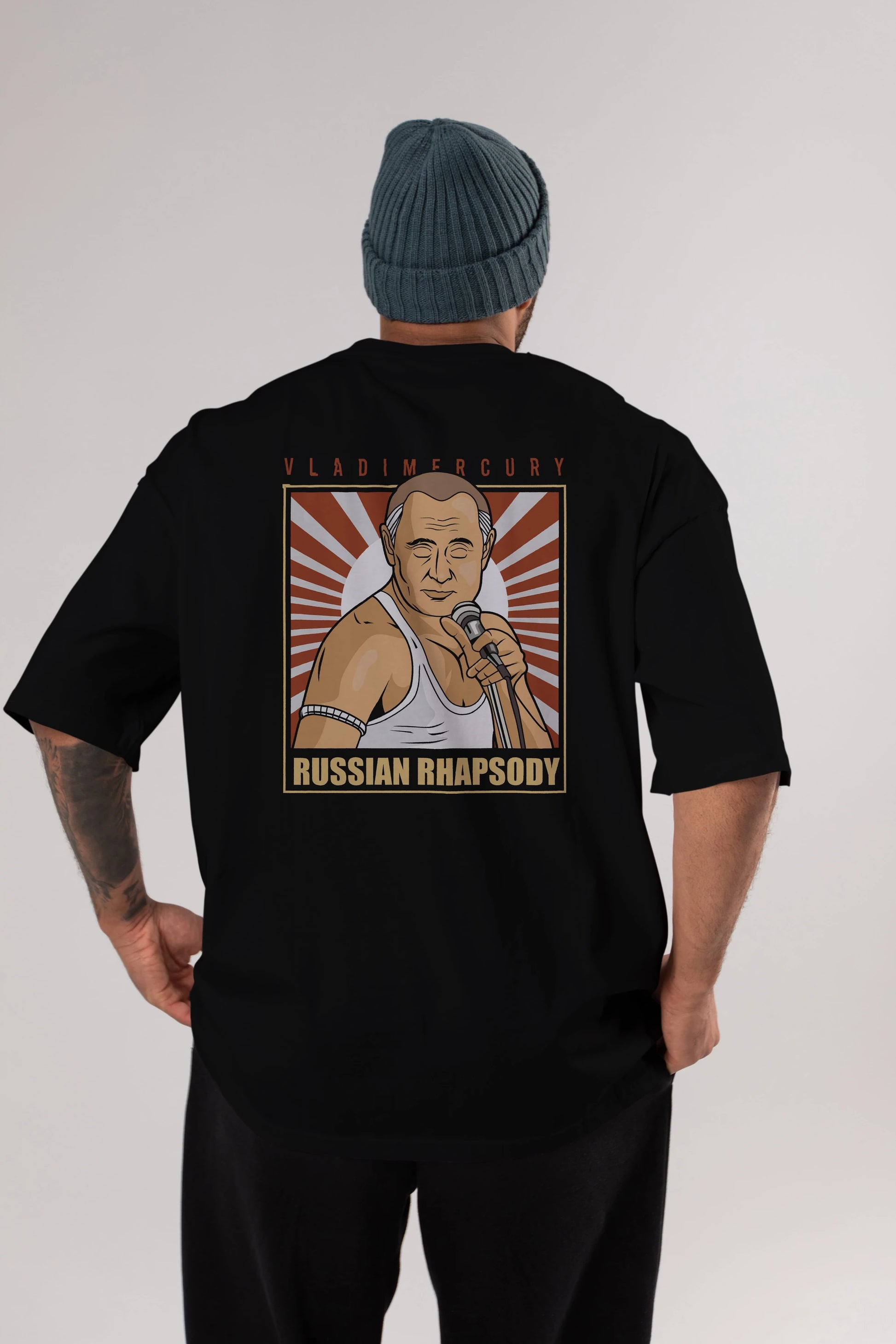 Freddy Puttin Arka Baskılı Oversize t-shirt Erkek Kadın Unisex %100 Pamuk tişort