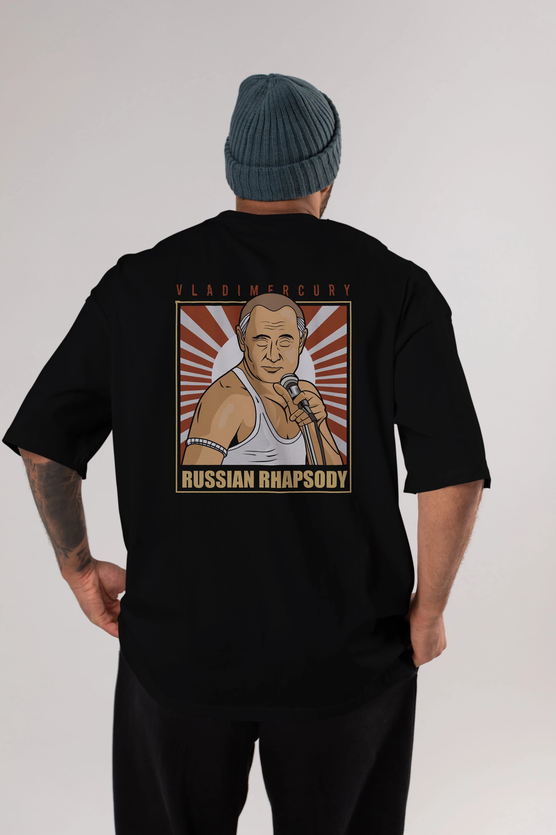 Freddy Puttin Arka Baskılı Oversize t-shirt Erkek Kadın Unisex %100 Pamuk tişort
