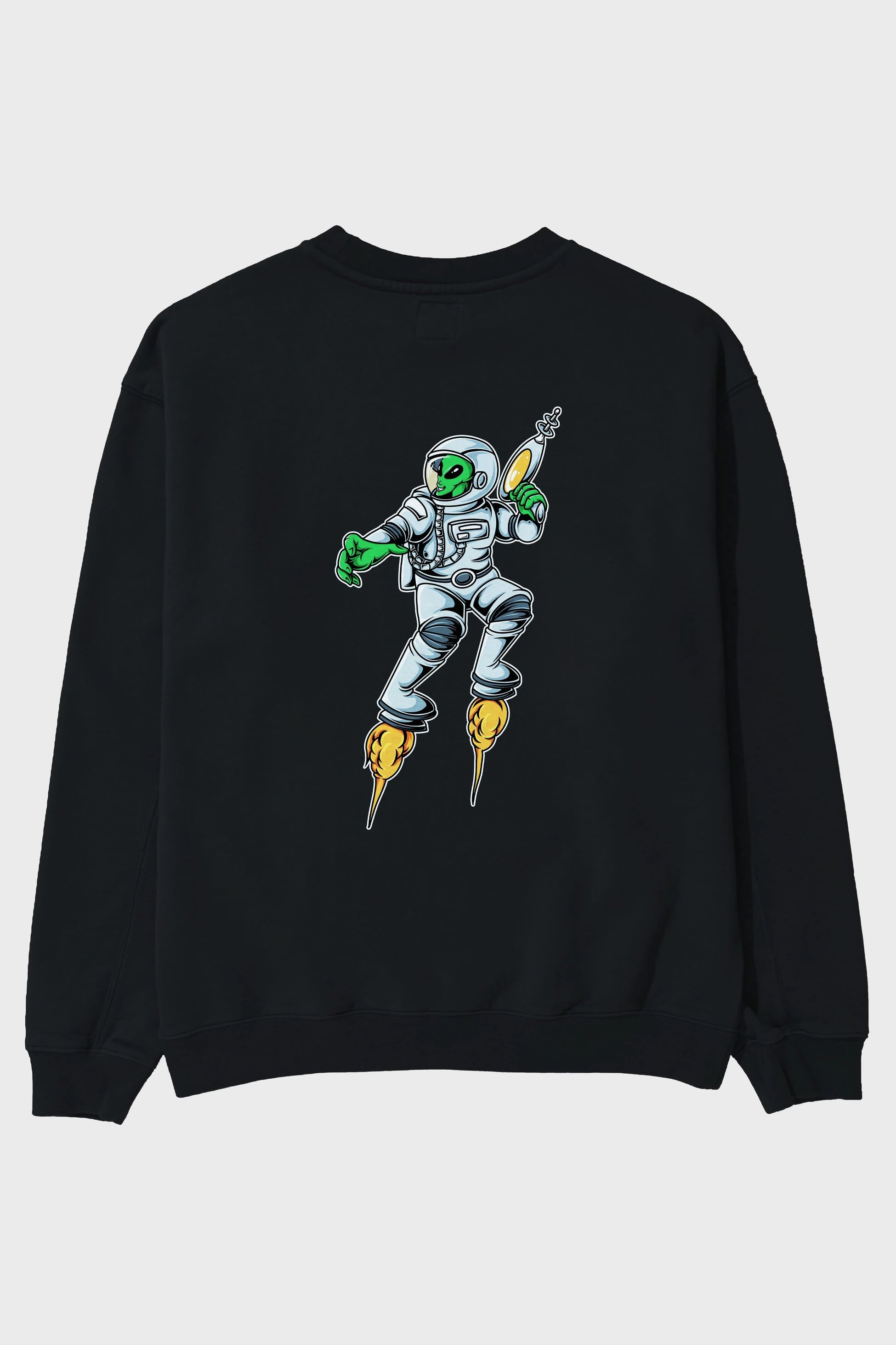 Alien Wars Tshirt Arka Baskılı Oversize Sweatshirt Erkek Kadın Unisex