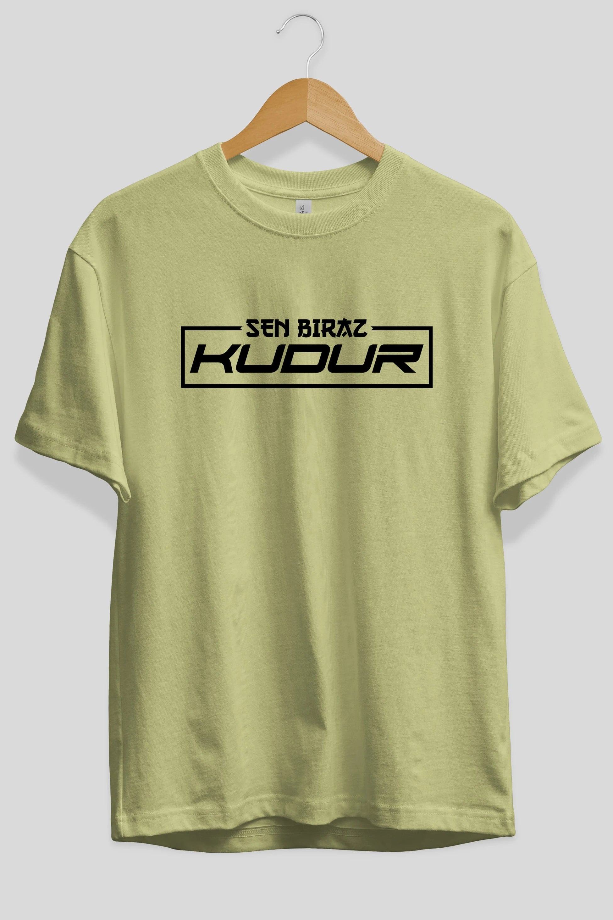 Sen Biraz Kudur Ön Baskılı Oversize t-shirt %100 pamuk Erkek Kadın Unisex