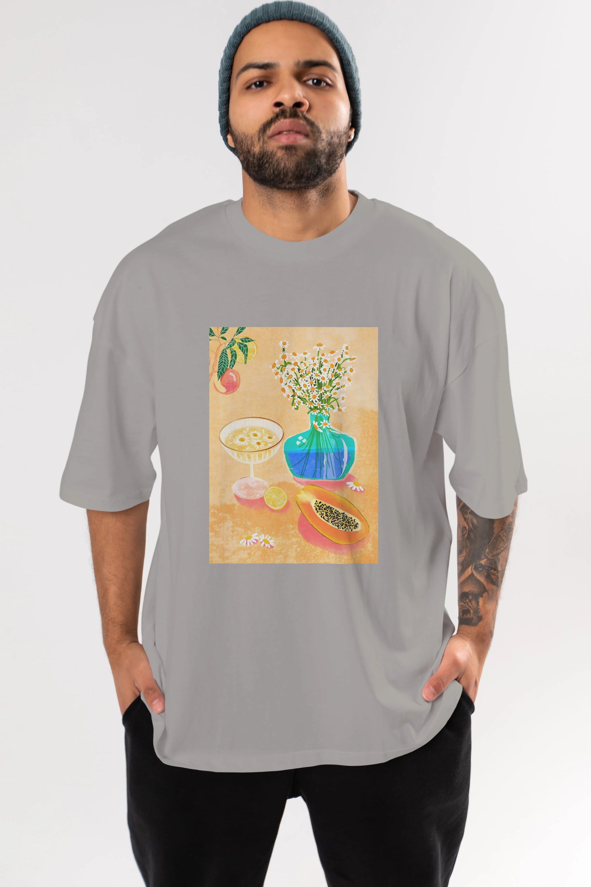 Cheers 2 Ön Baskılı Oversize t-shirt Erkek Kadın Unisex %100 Pamuk Bisiklet Yaka tişort