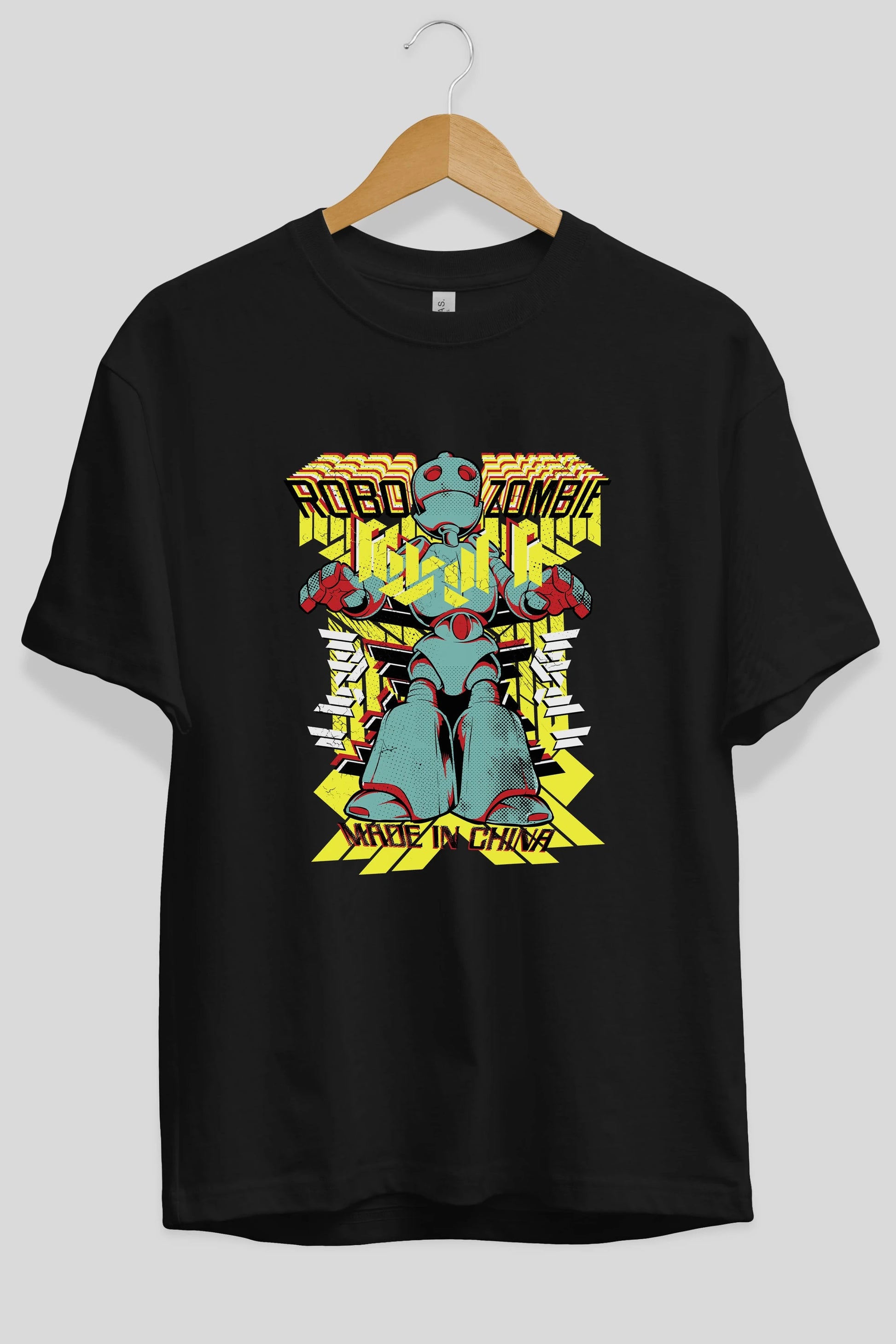 Robo Zombie Ön Baskılı Oversize t-shirt Erkek Kadın Unisex