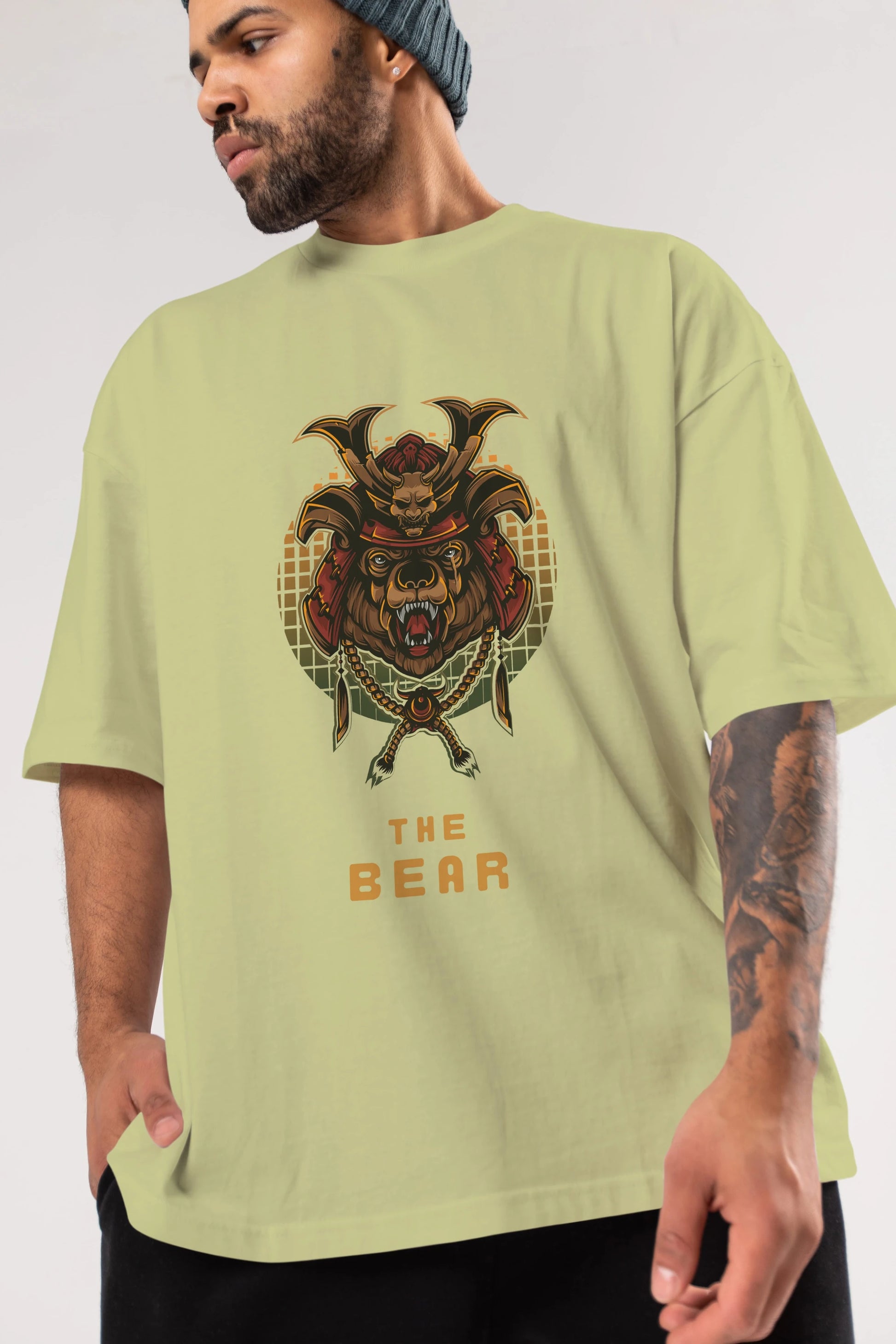 The Bear 2 Ön Baskılı Oversize t-shirt Erkek Kadın Unisex