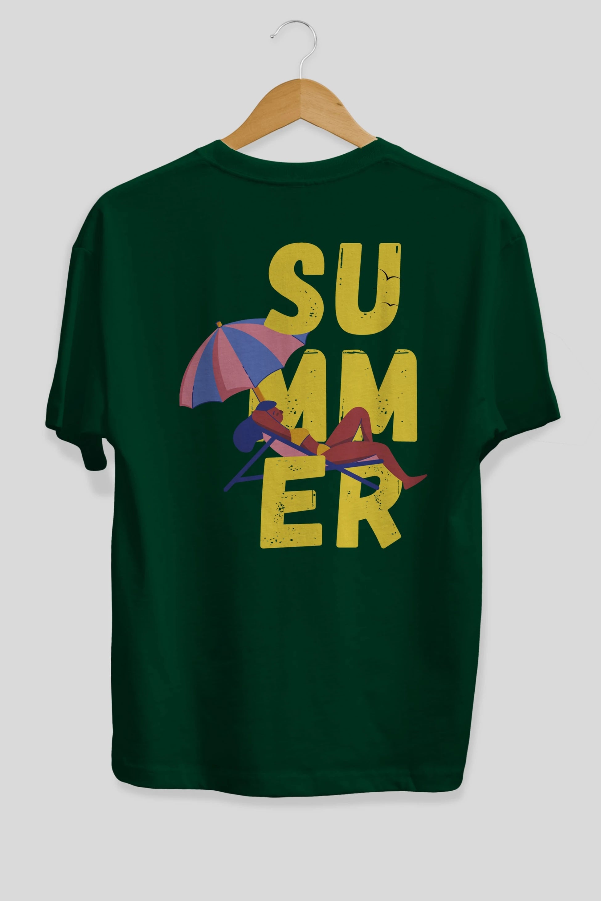 Summer Yazılı Arka Baskılı Oversize t-shirt Erkek Kadın Unisex