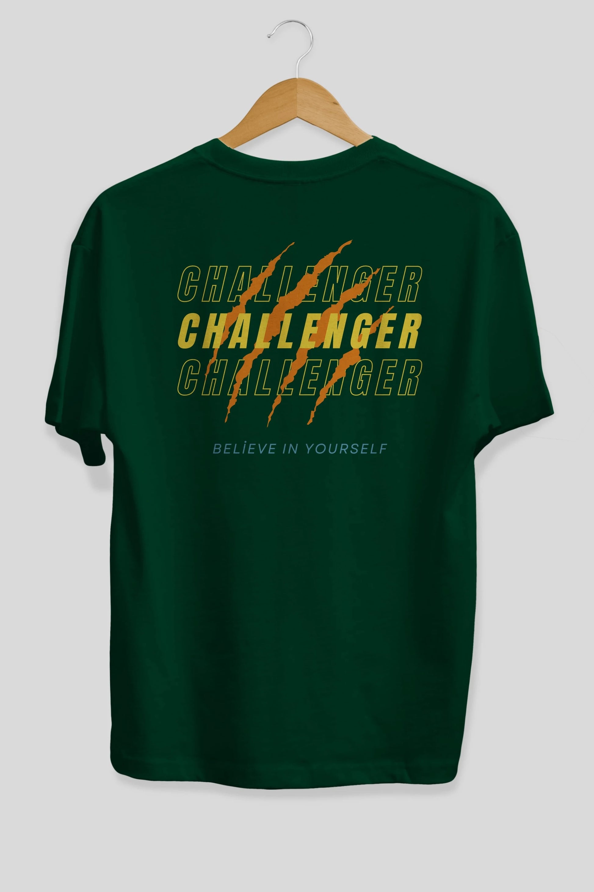Challenger Yazılı Arka Baskılı Oversize t-shirt Erkek Kadın Unisex