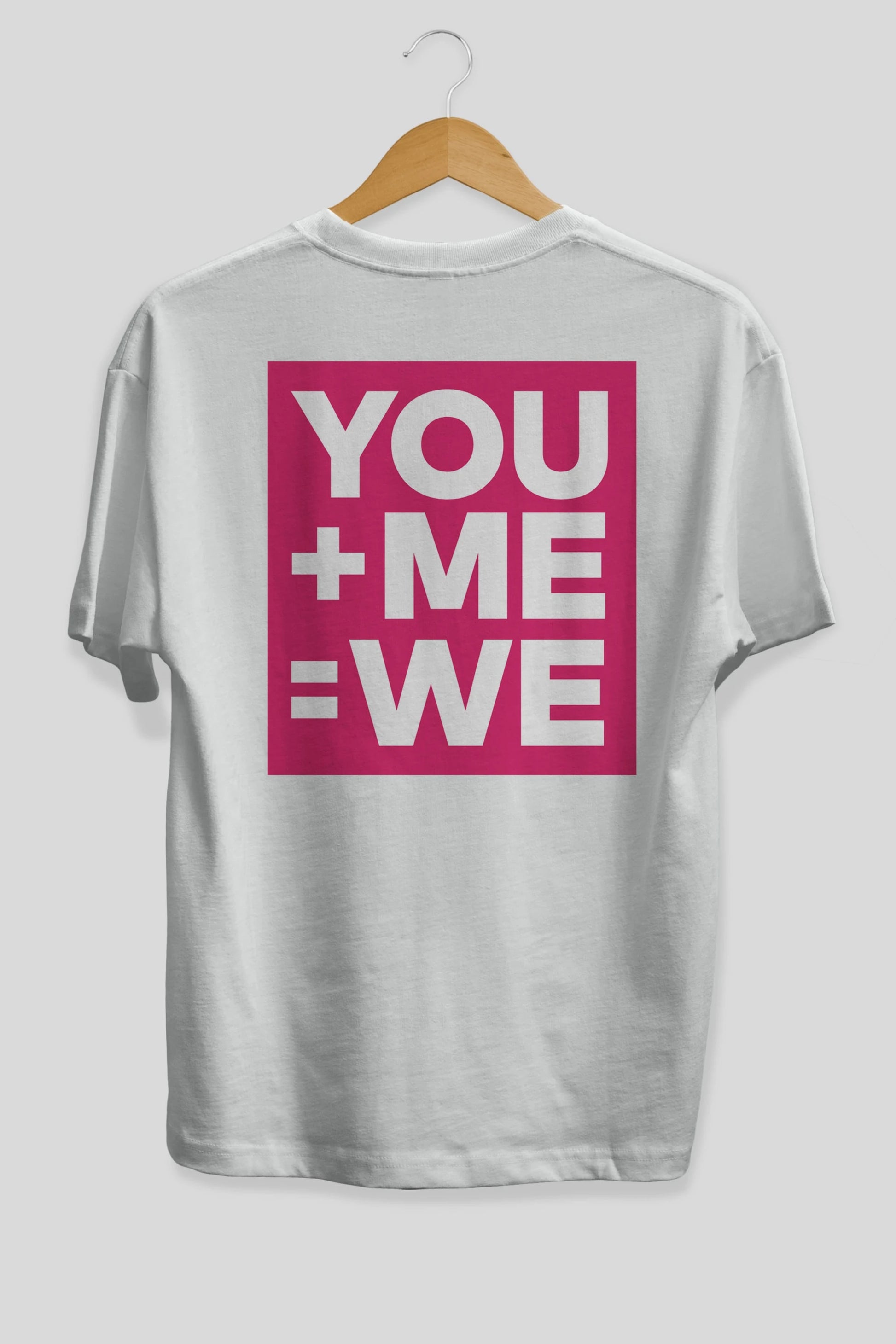 You Me We Yazılı Arka Baskılı Oversize t-shirt Erkek Kadın Unisex