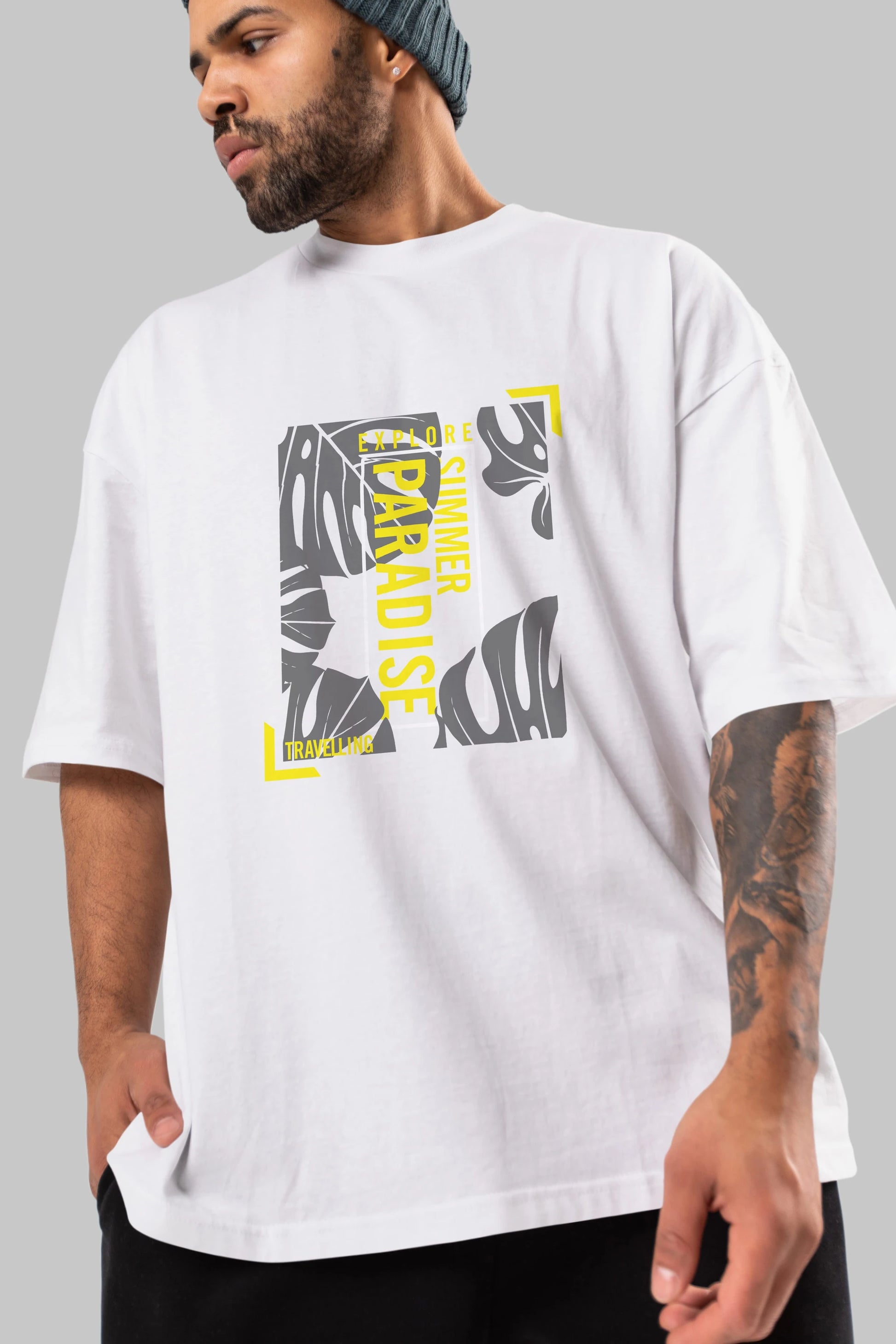 Explore Summer Ön Baskılı Oversize t-shirt Erkek Kadın Unisex