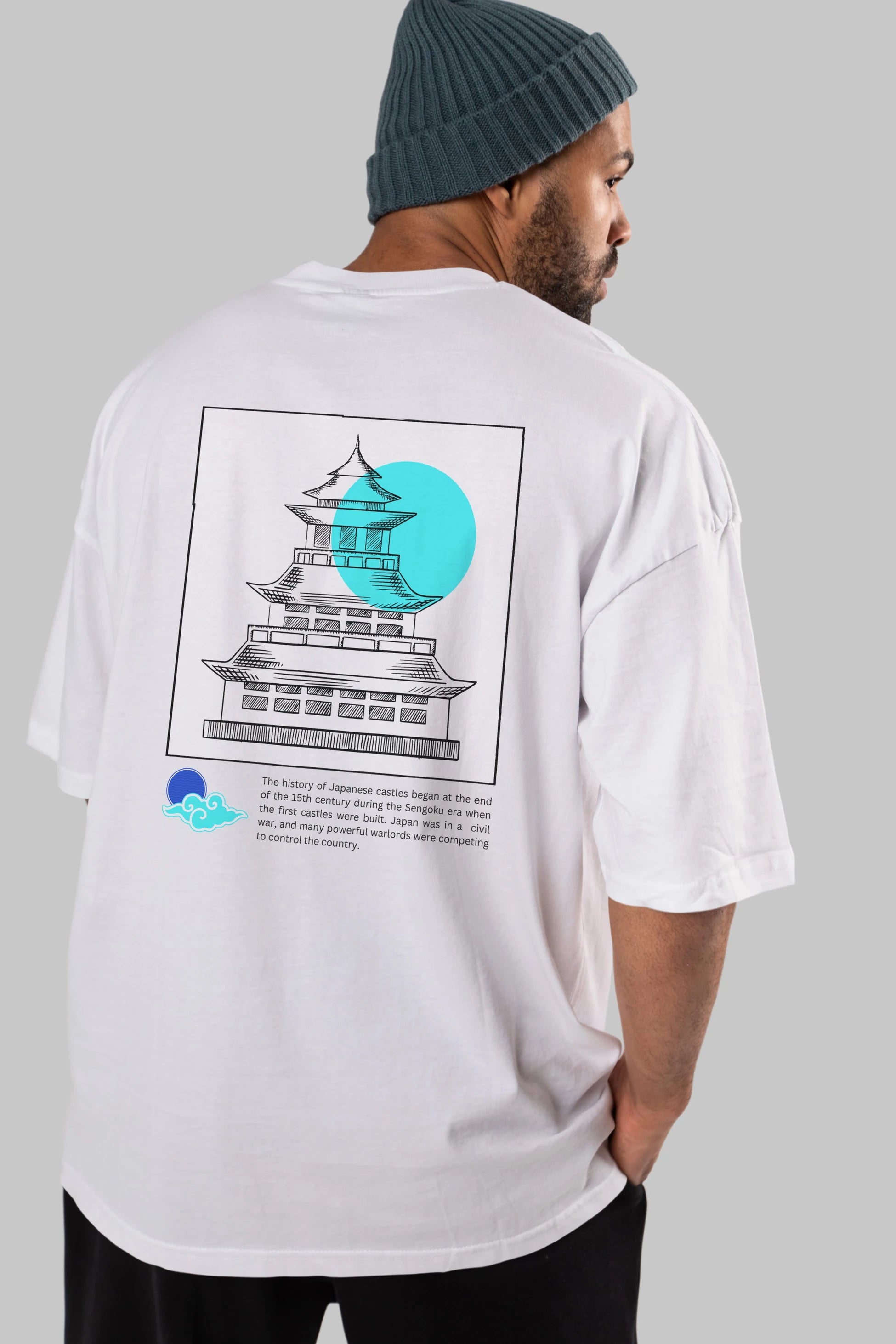 Japan Streetwear Arka Baskılı Oversize t-shirt Erkek Kadın Unisex