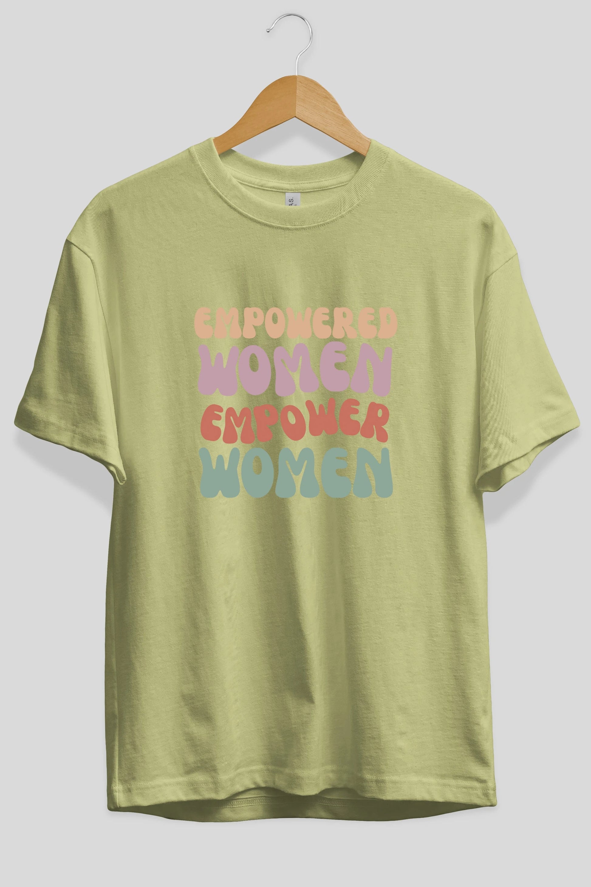 Empowered Women Yazılı Ön Baskılı Oversize t-shirt Erkek Kadın Unisex